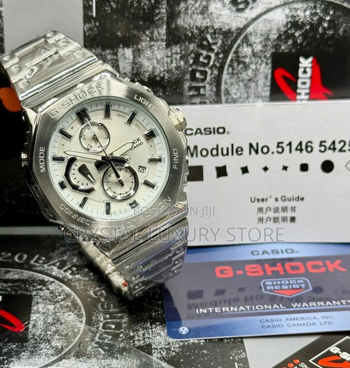 G-Shock Casio Quality Luxury Men Chain Strap Wristwatch