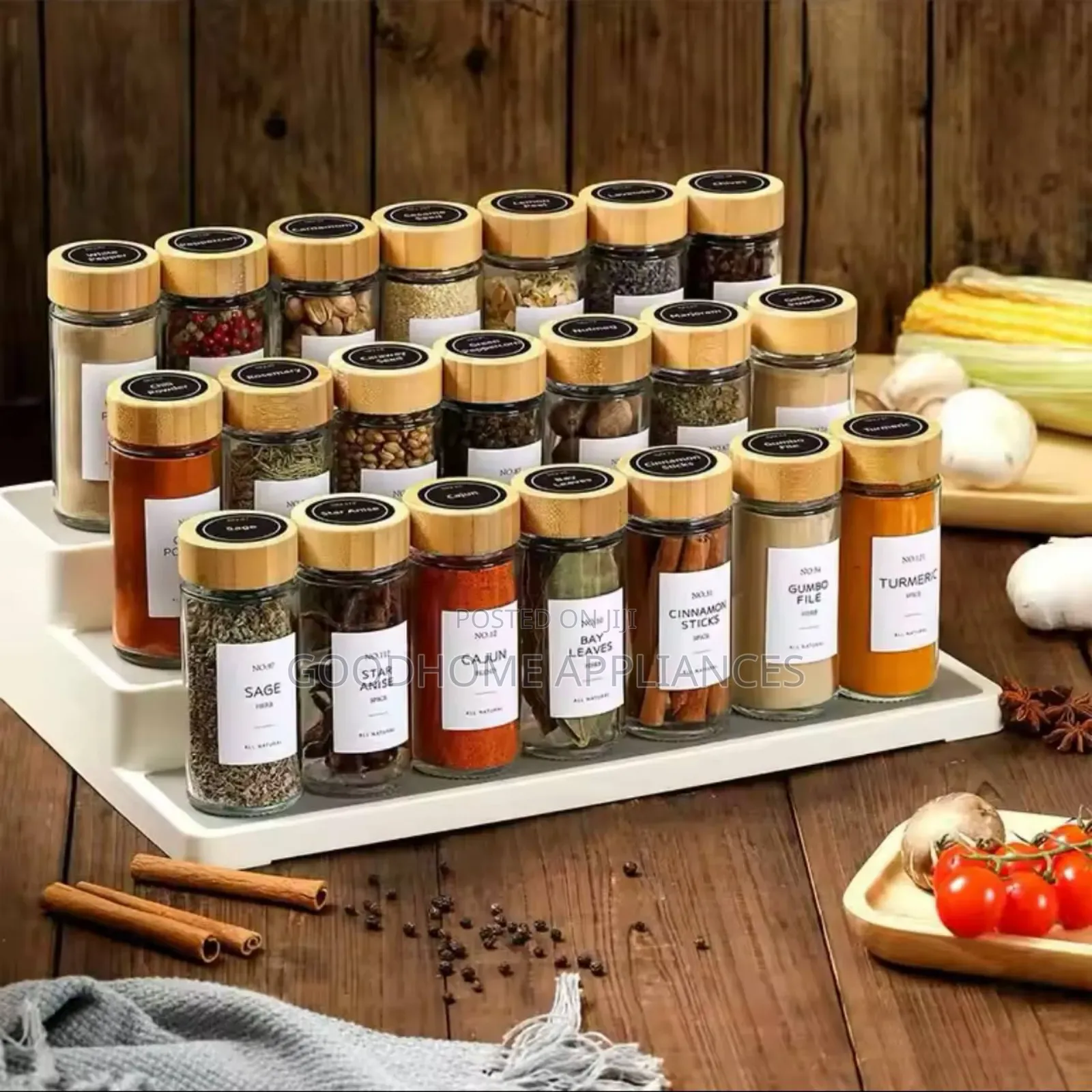 12 Pieces Glass Spice Bottles With Labels