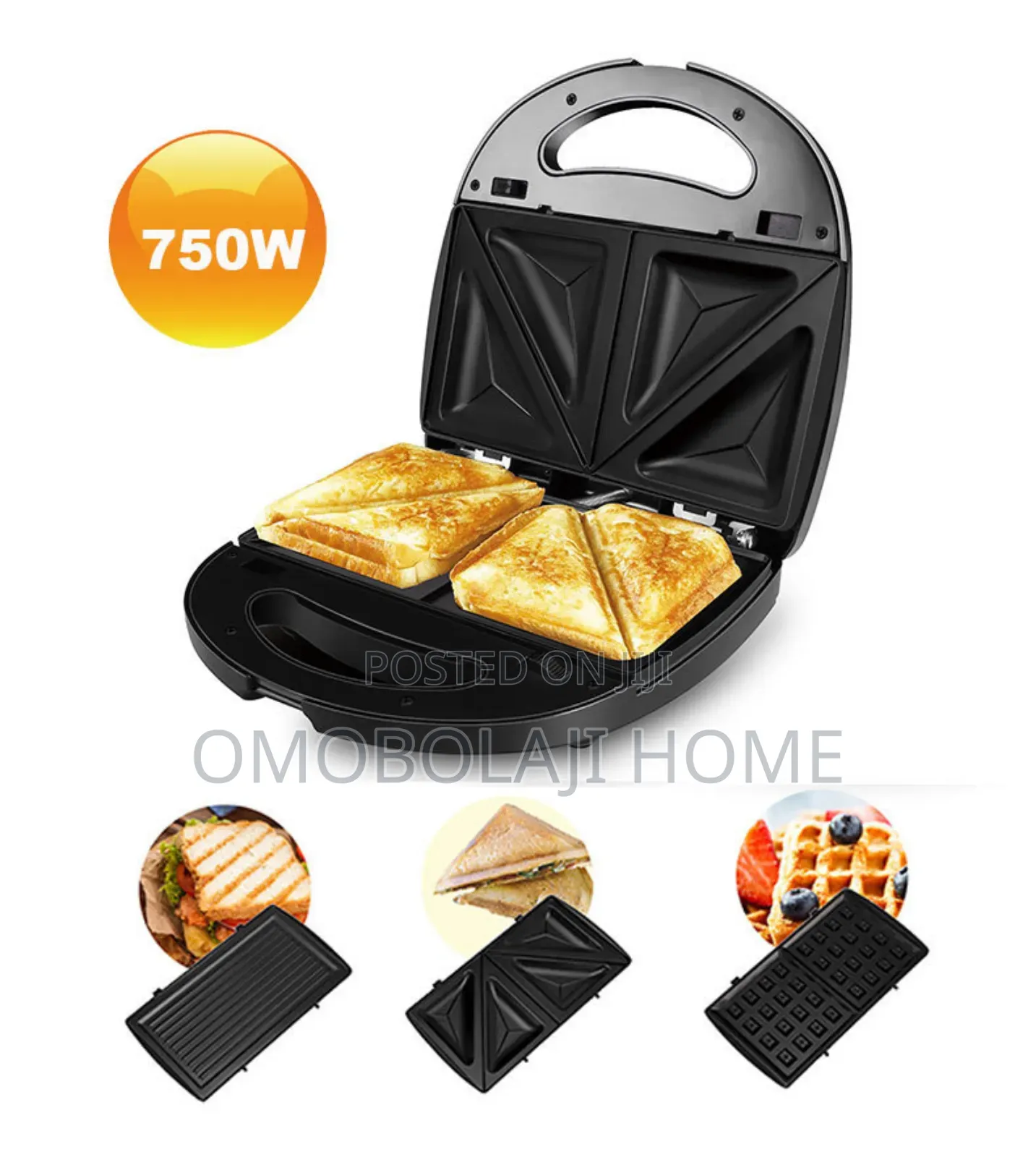 3 In1 Waffle Panini Sandwich Maker
