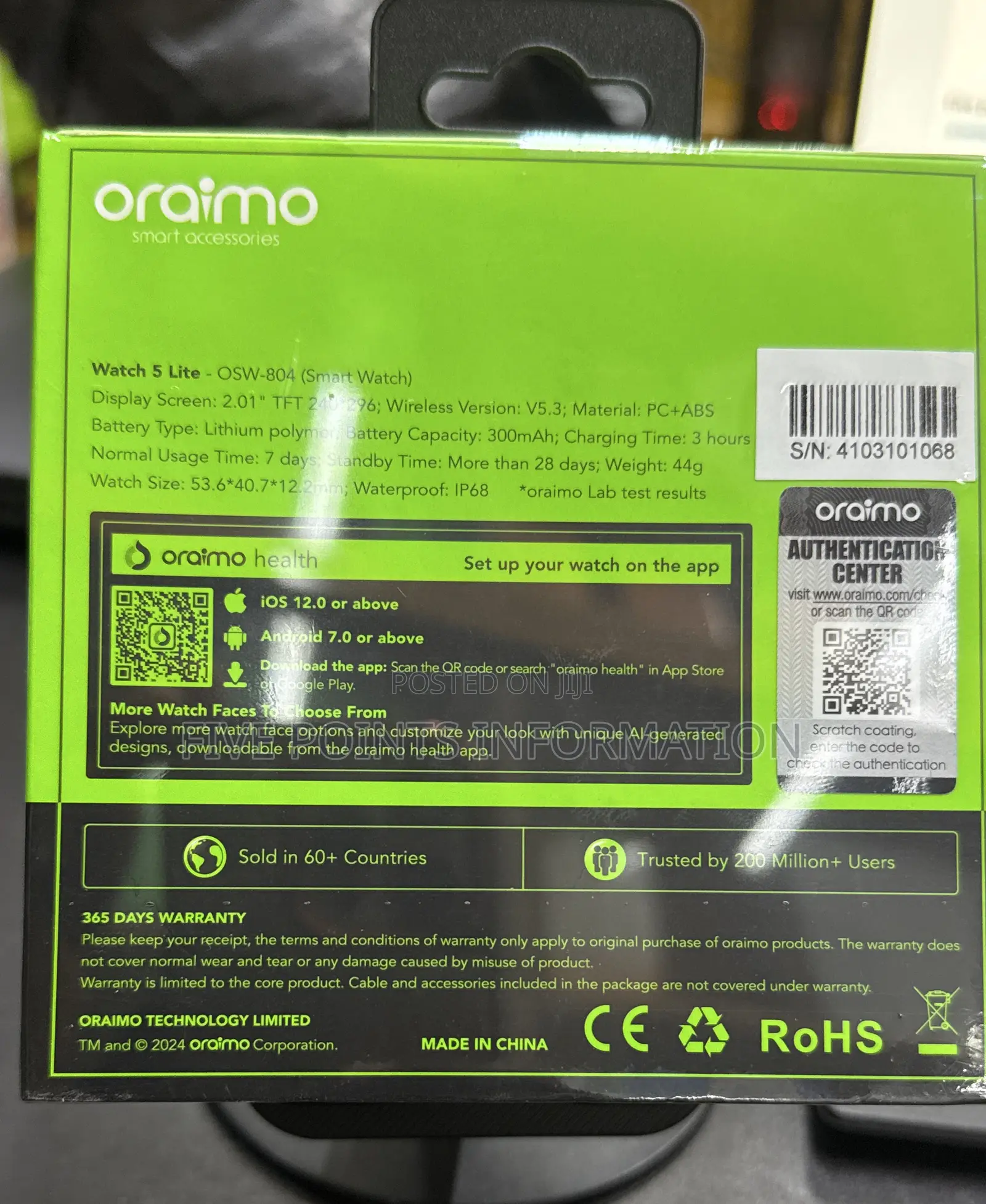 Oraimo Watch 5lite