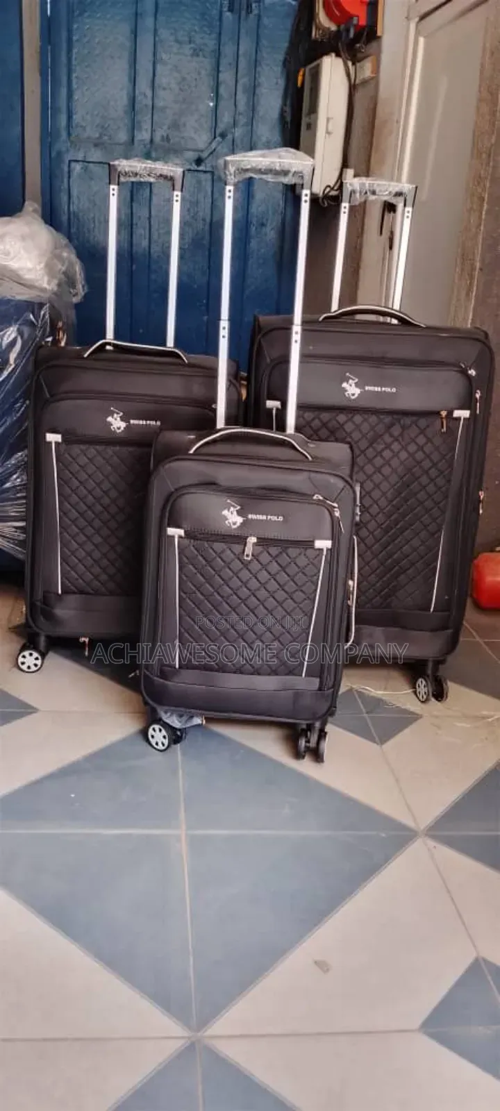 Set of 3 Black Swiss Polo