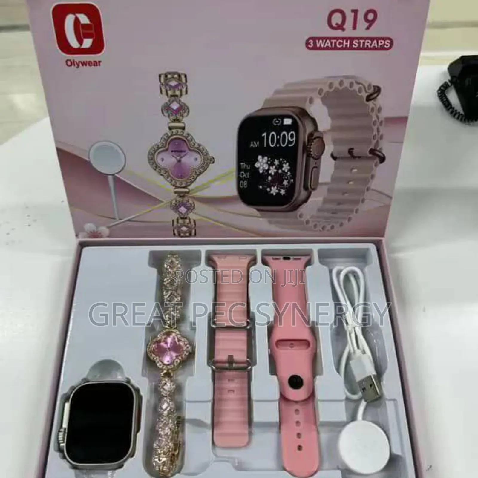 Smart Watch With Bracelet (3 Straps)