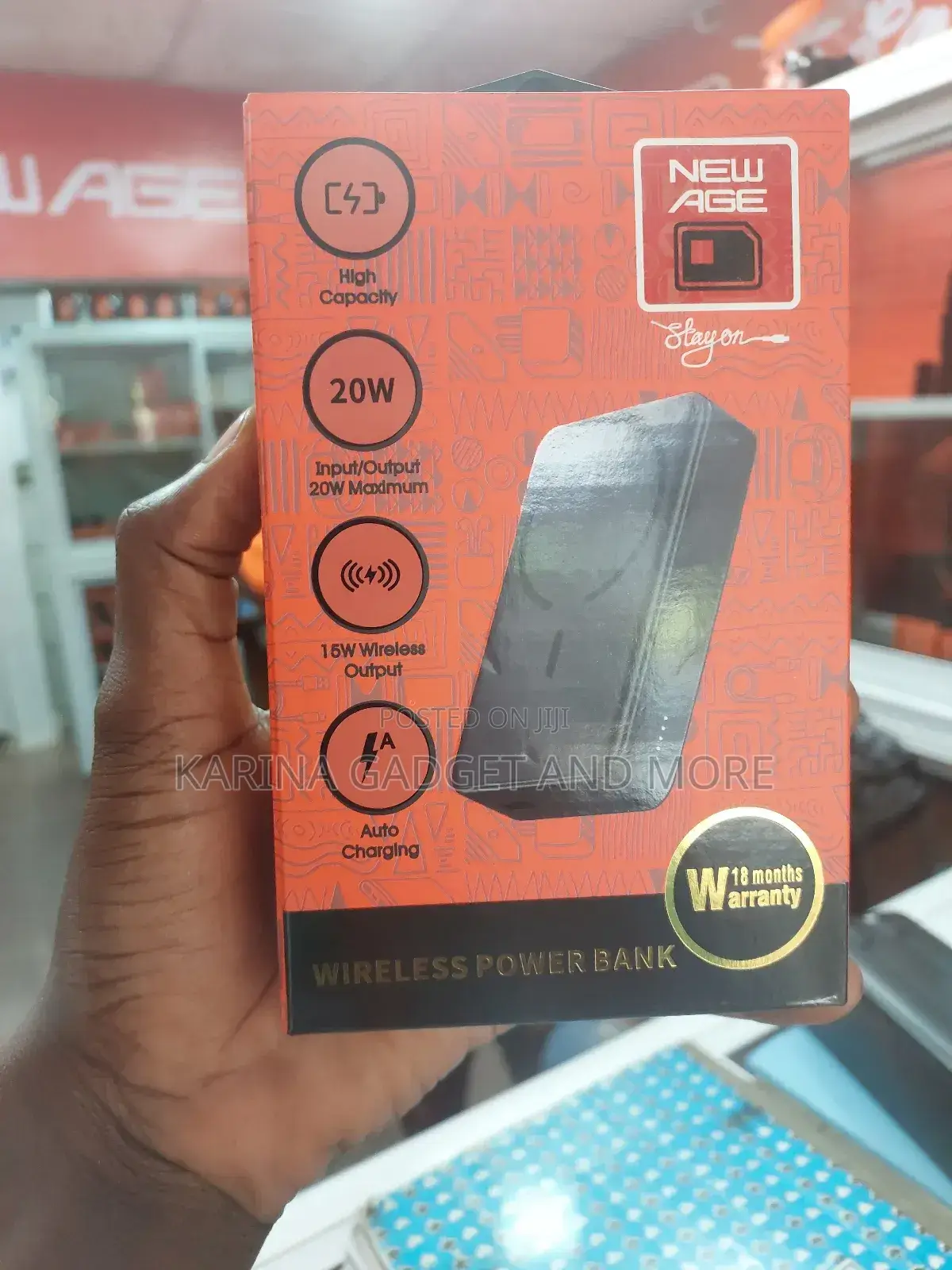 Newage Wireless 20000mah Power Bank