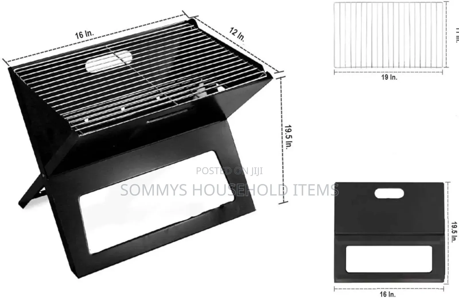 Foldable Charcoal Barbecue Grill