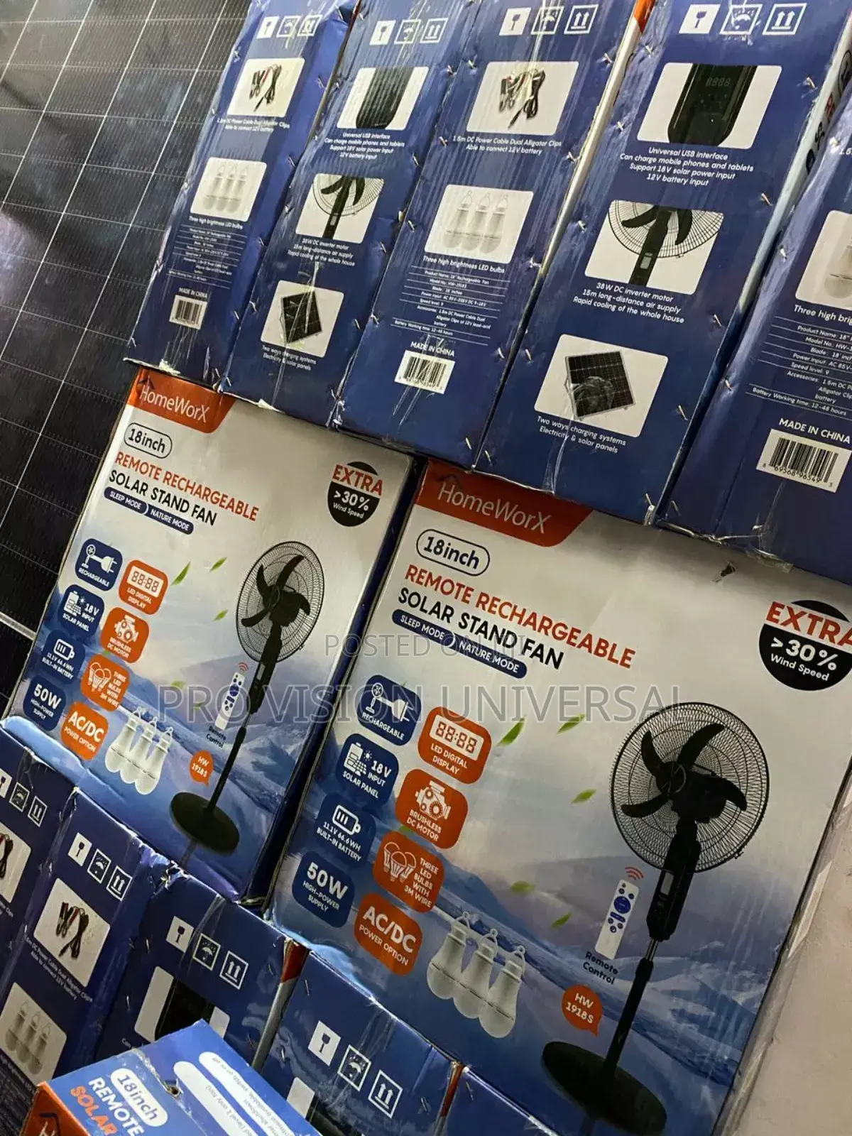 Solar Rechargeable Solar Standing Fan