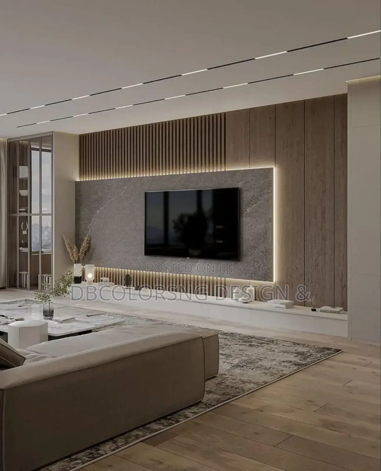 Latest Tv Console And Wall Mounted Panel In Lagos
