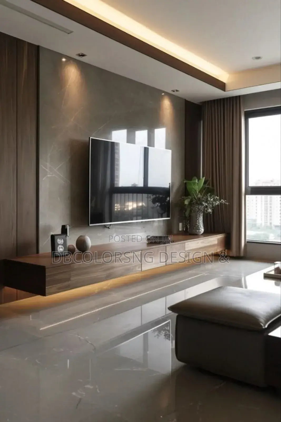 Latest Tv Console And Wall Mounted Panel In Lagos