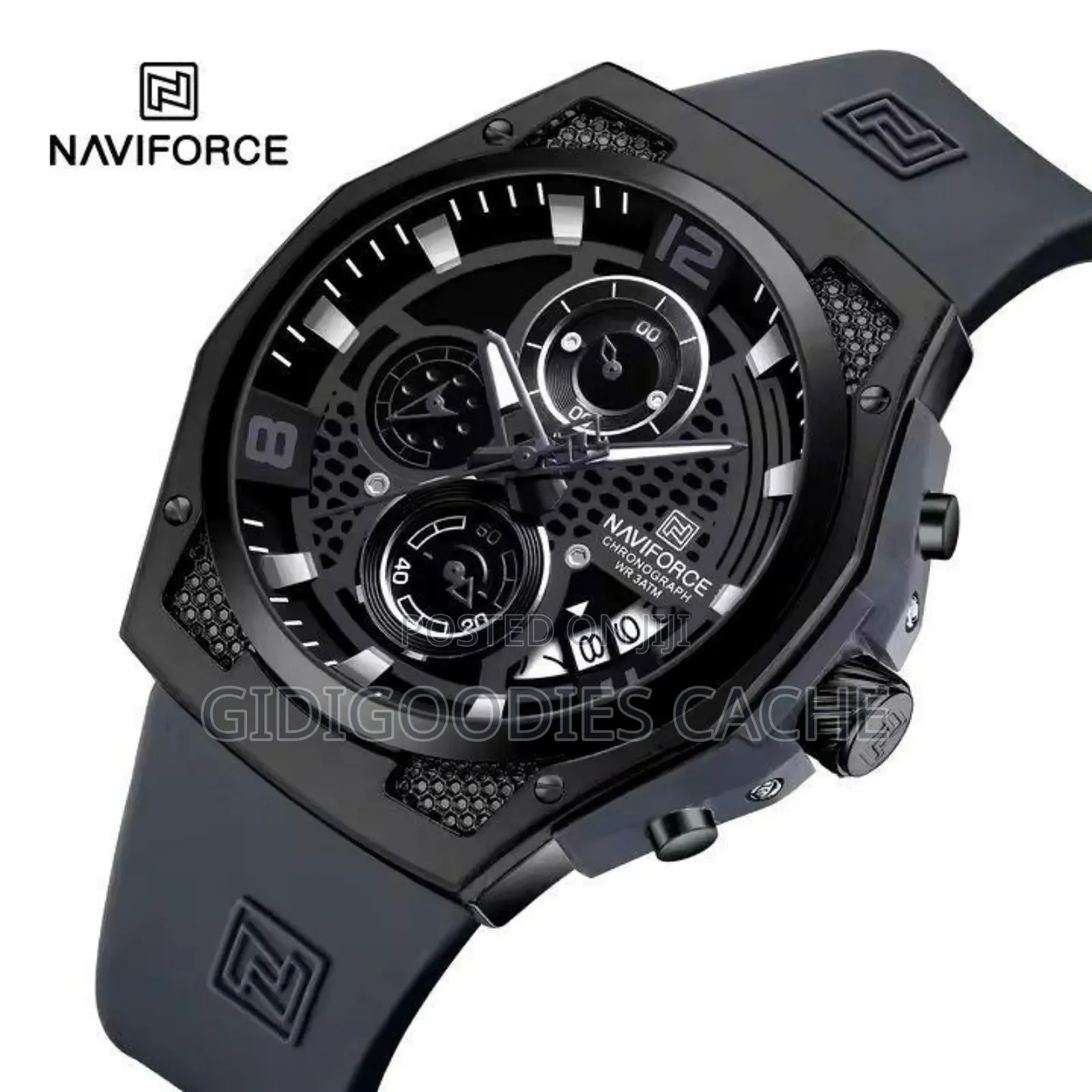 Waterproof Rubber Naviforce Wristwatch