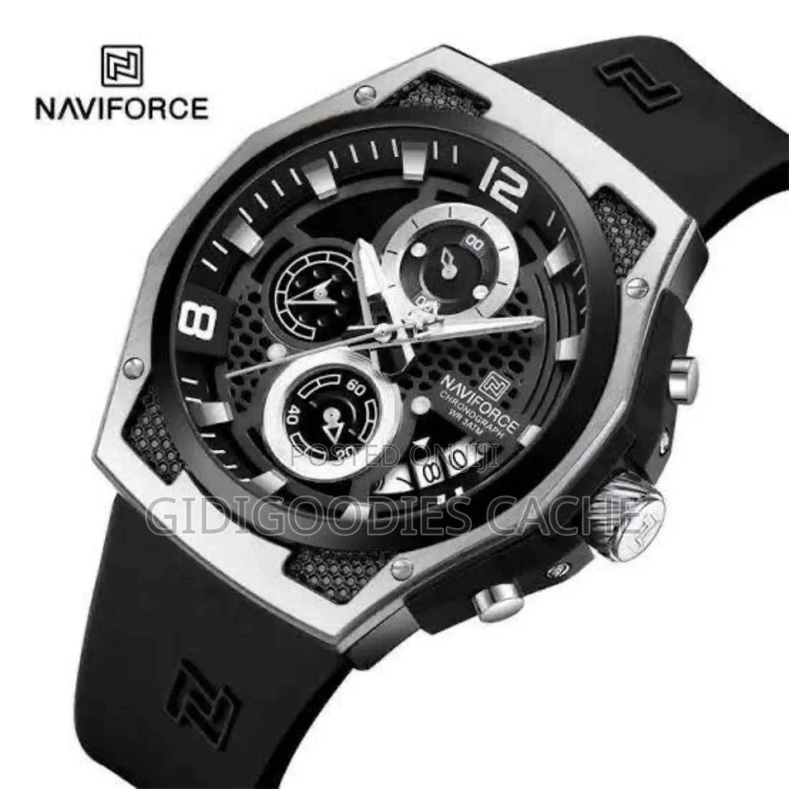 Waterproof Rubber Naviforce Wristwatch