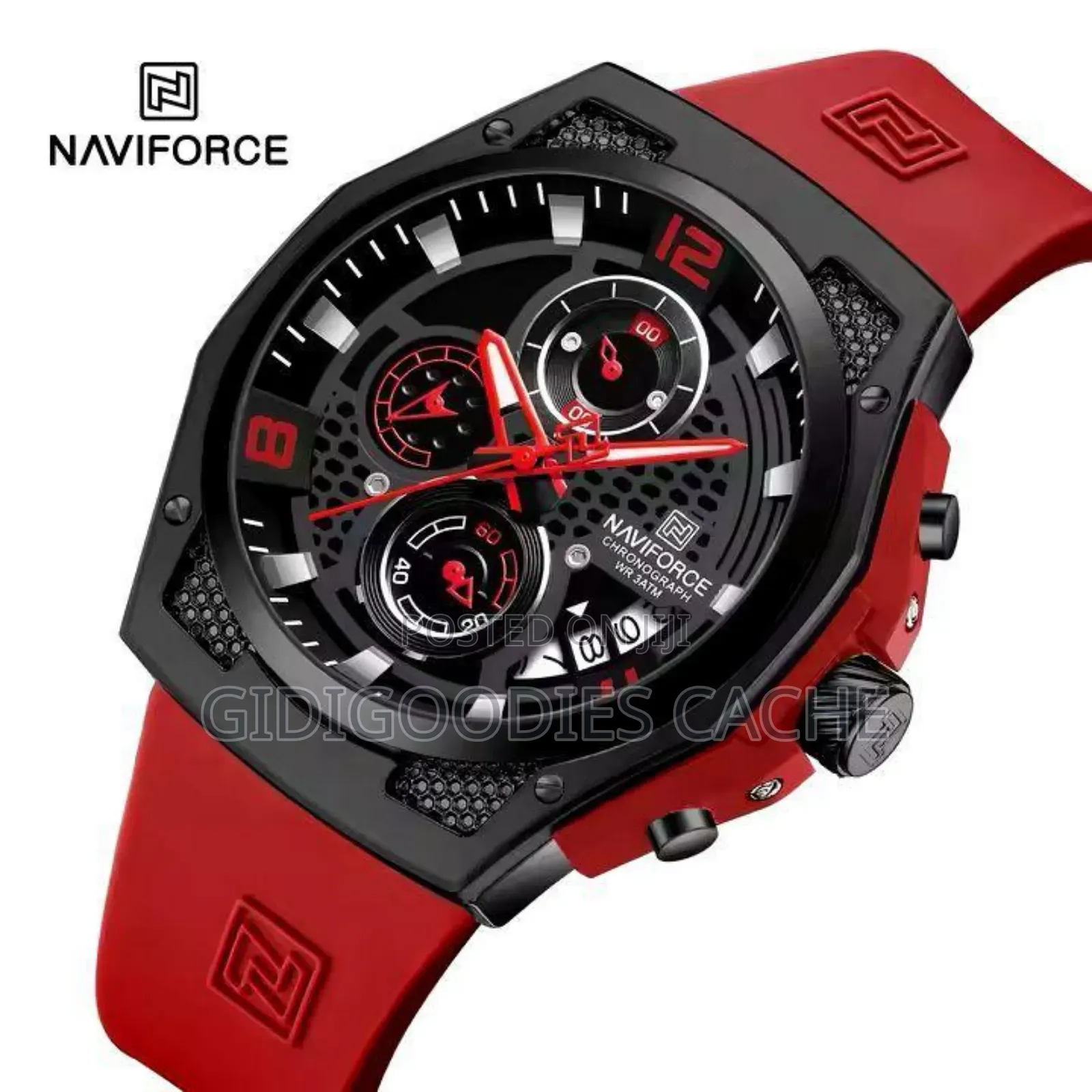 Waterproof Rubber Naviforce Wristwatch