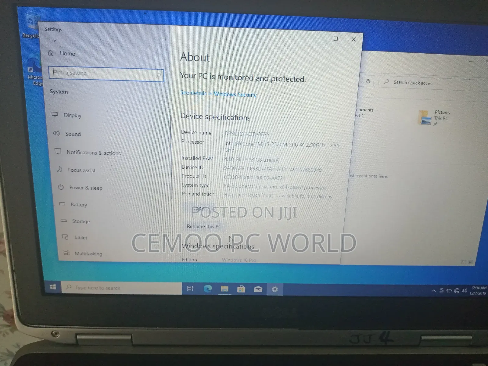 Laptop Dell Latitude E6420 4GB Intel Core I5 HDD 500GB
