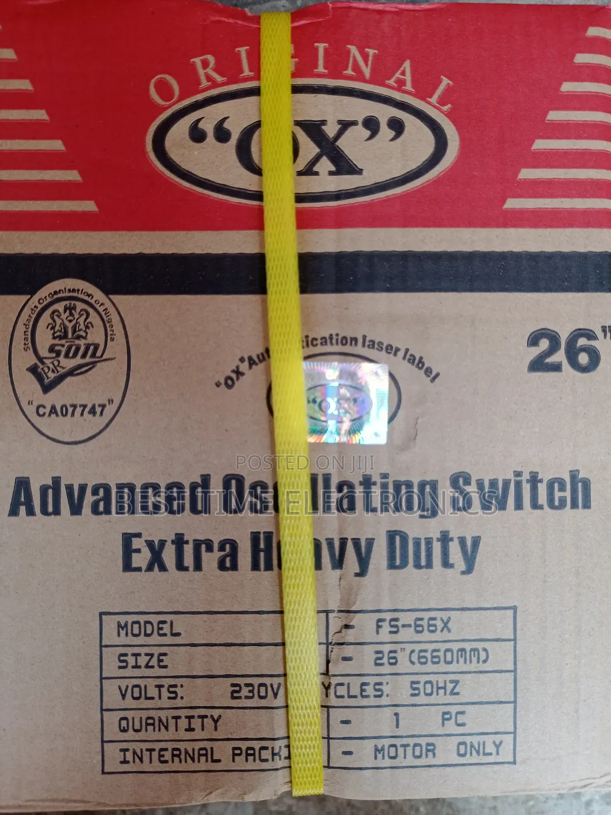 Original 26" Ox Industrial Standing Fan