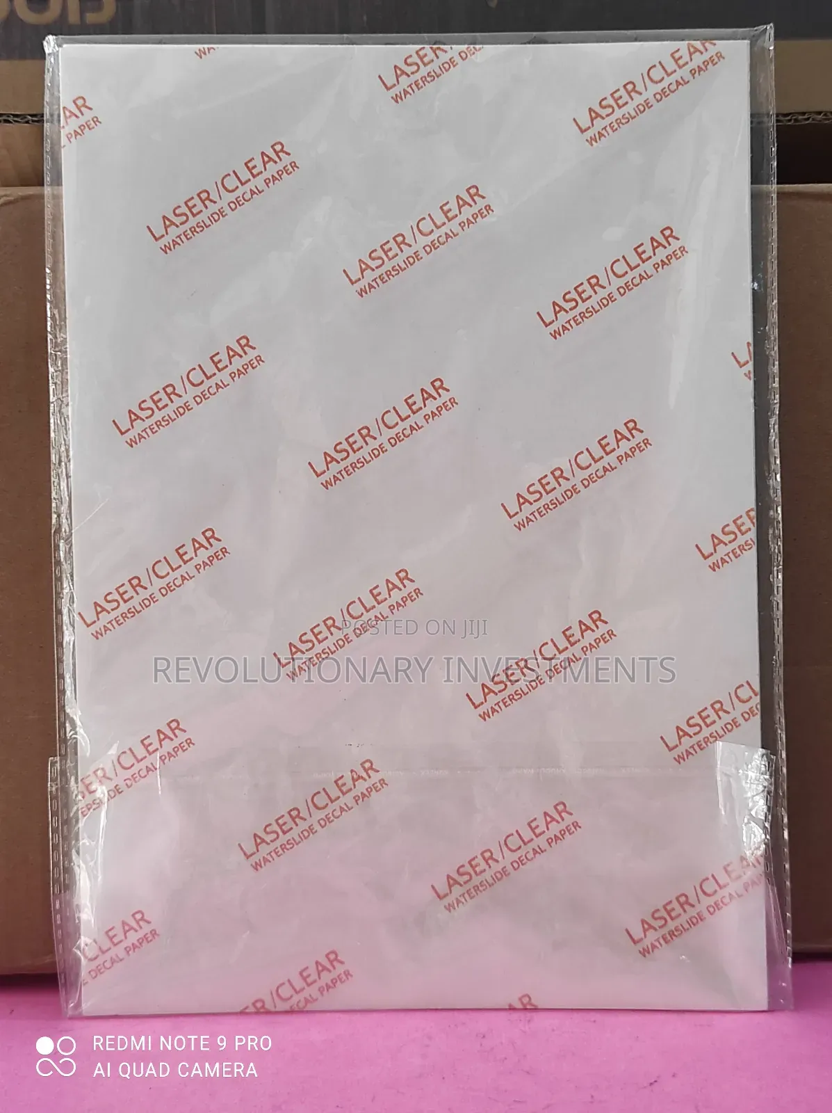 Water Slide Laser Transfer Paper