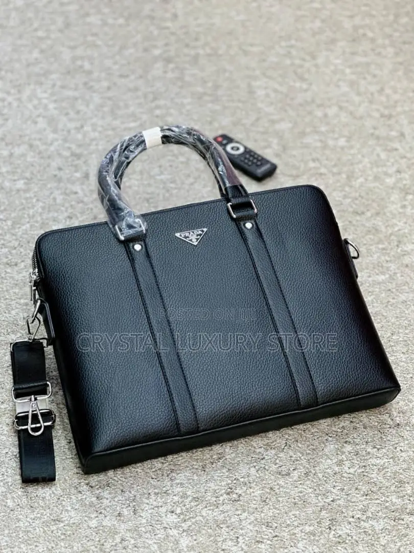 High Quality Luxury Men Genuine Leather Laptop Bag