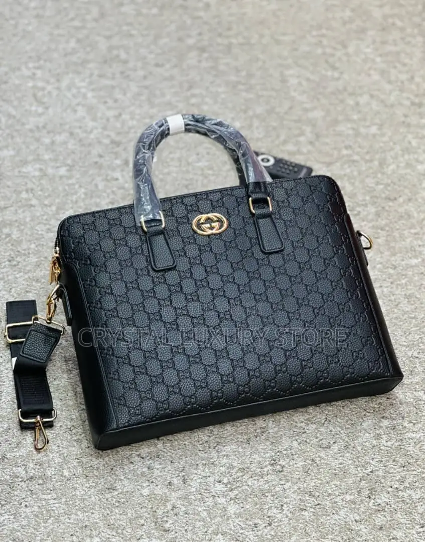 High Quality Luxury Men Genuine Leather Laptop Bag