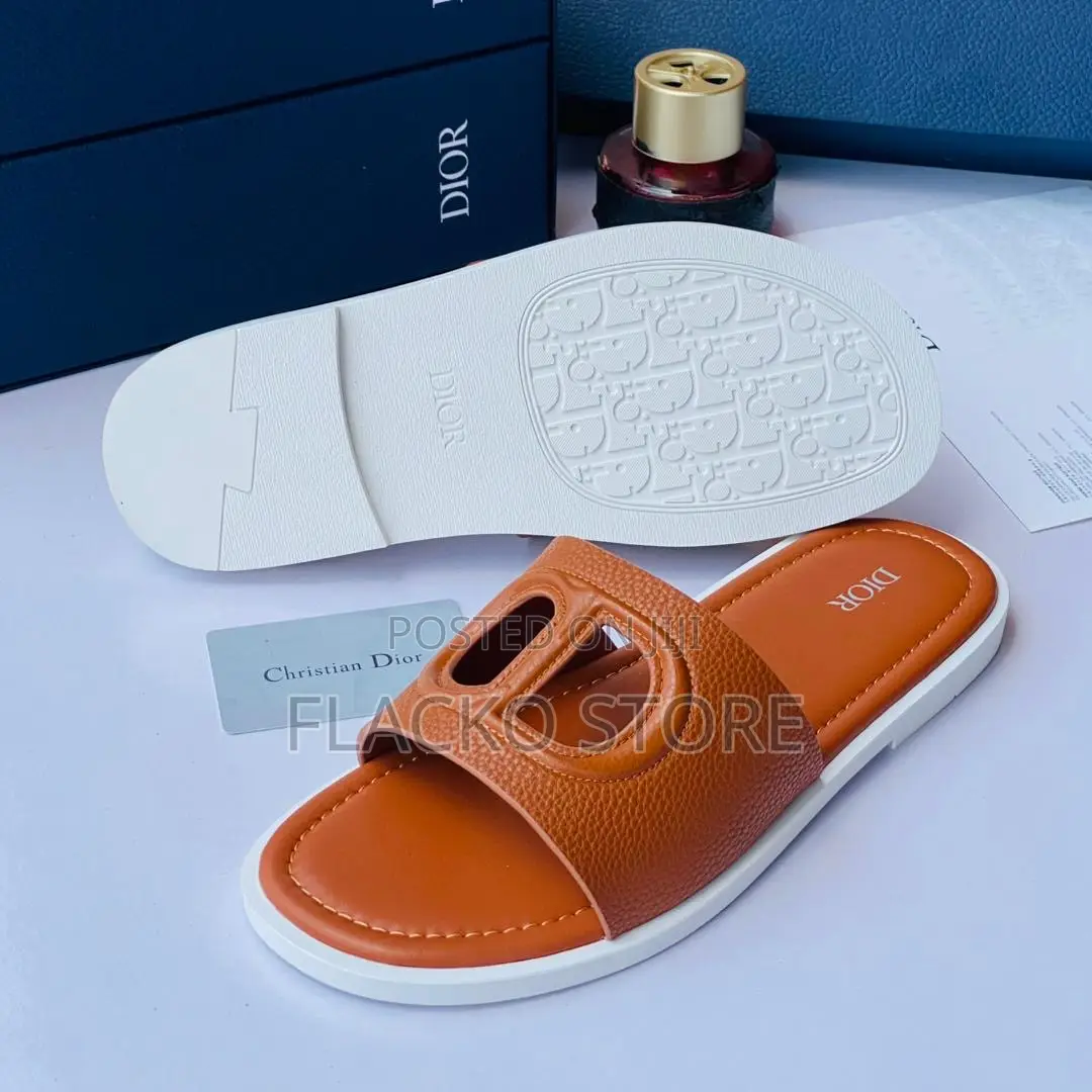 Original Christain Dior Leather Slippers