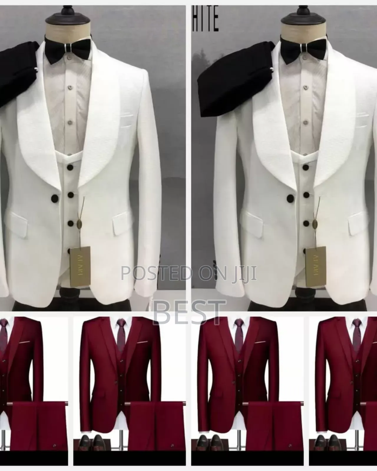 Wedding Comos! 6 Set of 3pis Suits 6 Shirts 6 Set of Ties