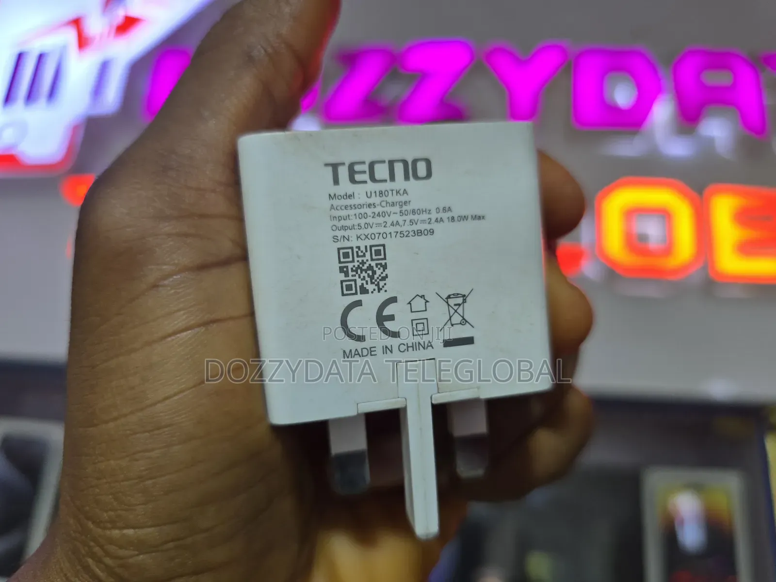Tecno 18w U180tka Followcome Adapter