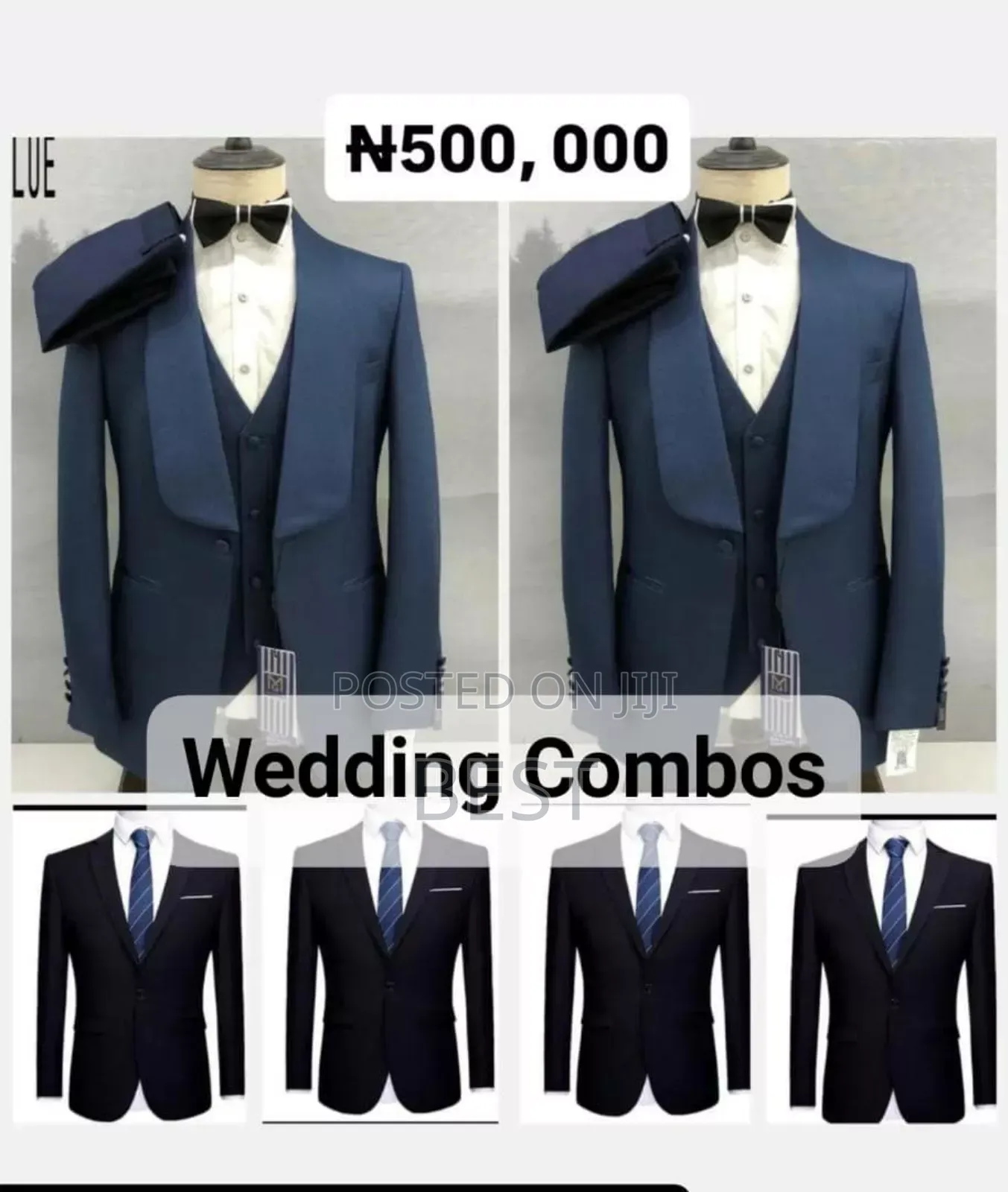 Wedding Combos! Get 6 Suits, 6 Shirts 6 Set of Ties