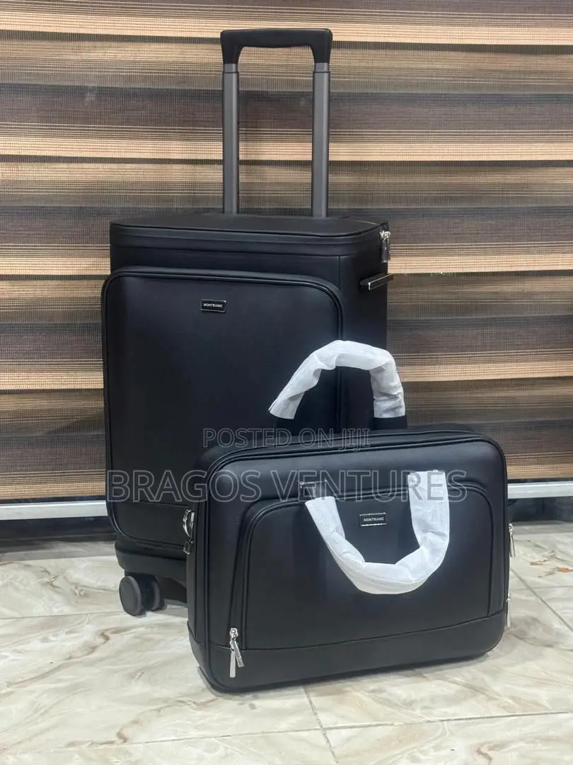 Luxury 2pcs Leather Travel Bag and Box