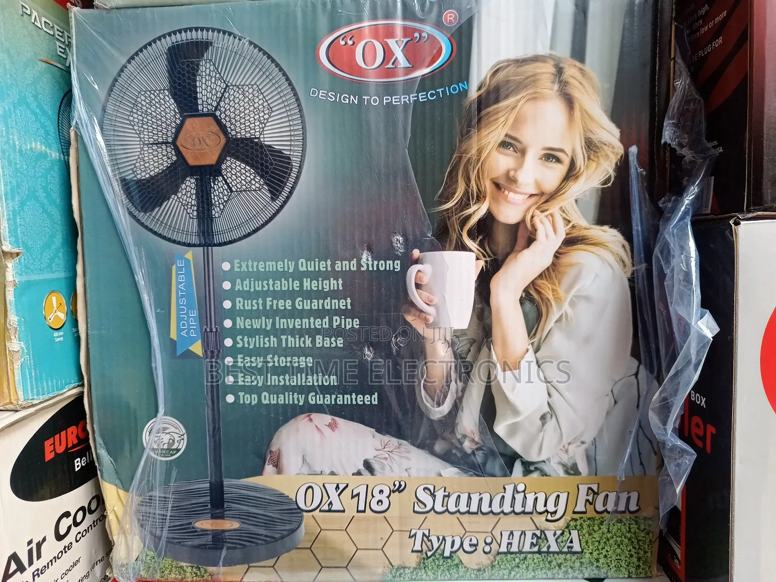 18" Ox Hexa Electric Standing Fan