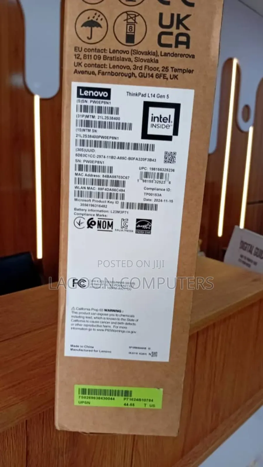 New Laptop Lenovo ThinkPad L14 16GB Intel Core Ultra 5 SSD 512GB
