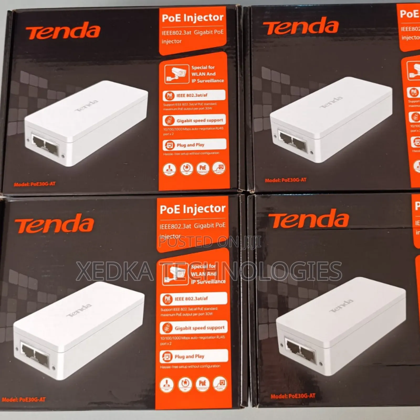 Tend 48v Gigabit Poe Injector 30w Output
