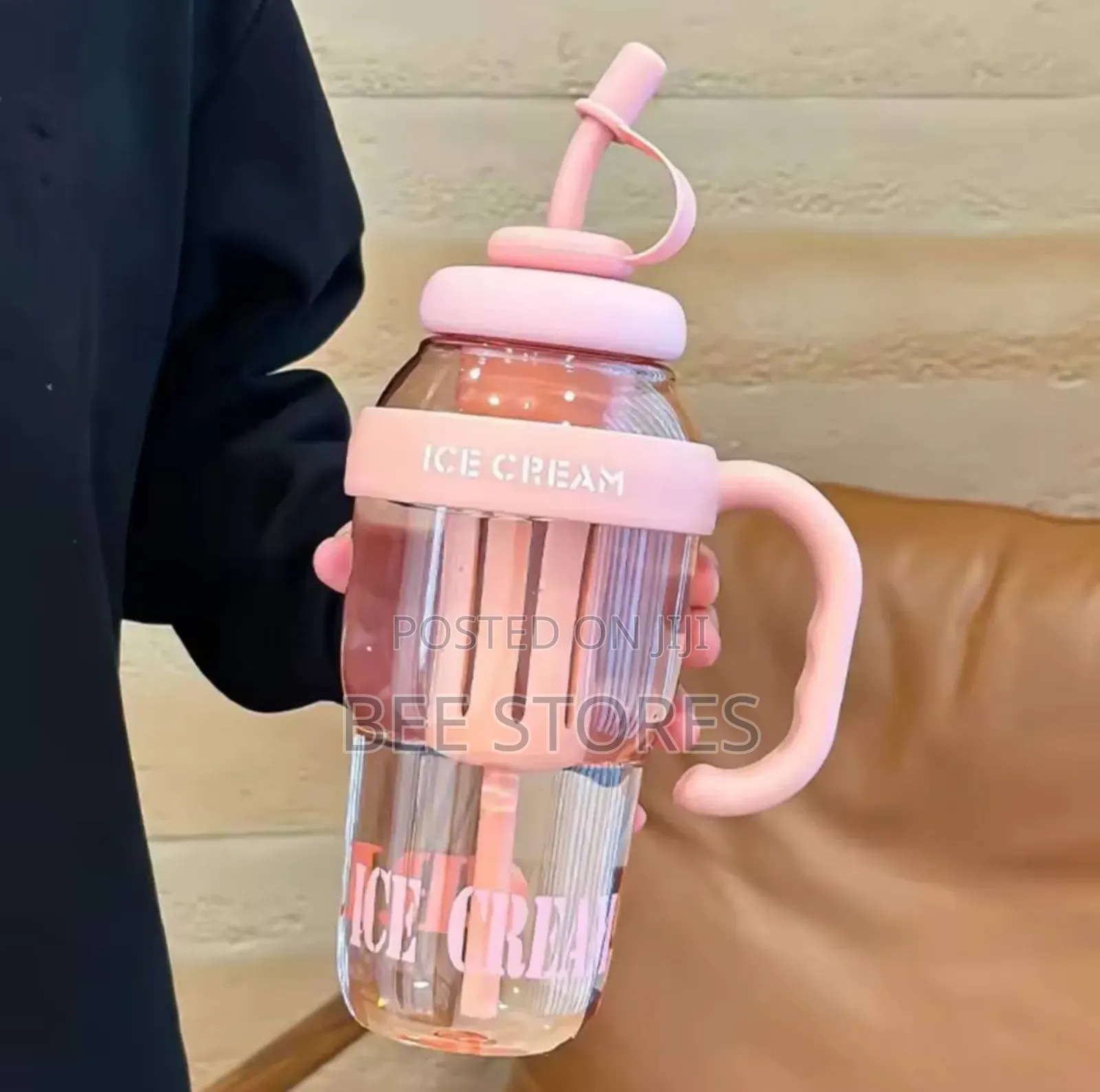 Plastic Water Bottle Cute Sippy Cup Leakproof With Straw