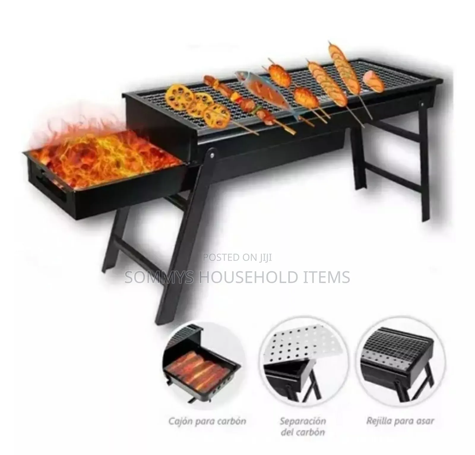 Foldable Charcoal Barbecue Grill Stand