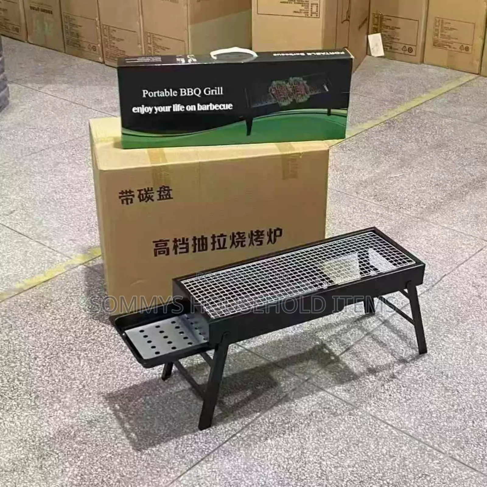 Foldable Charcoal Barbecue Grill Stand