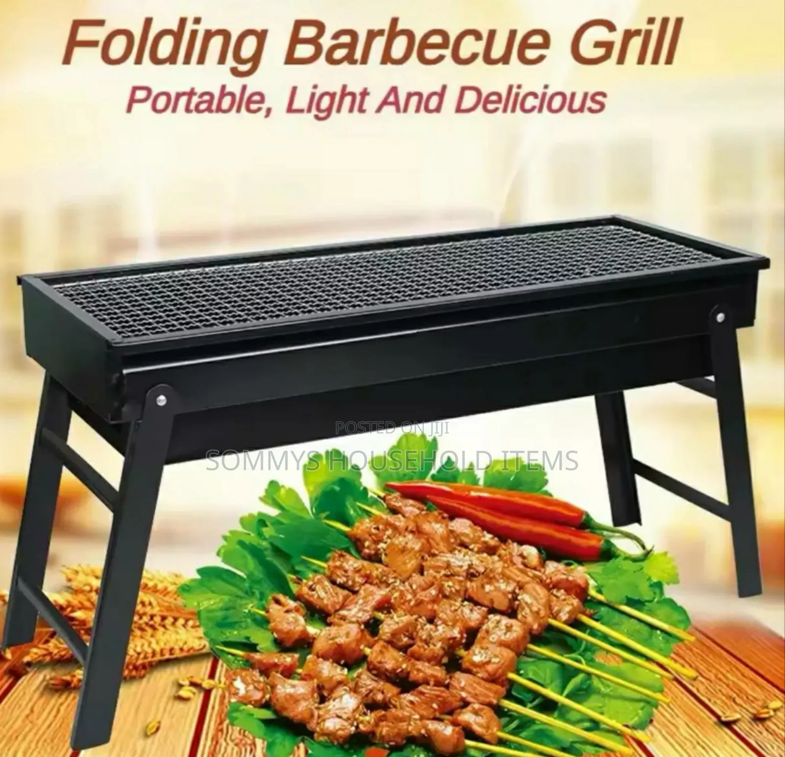Foldable Charcoal Barbecue Grill Stand