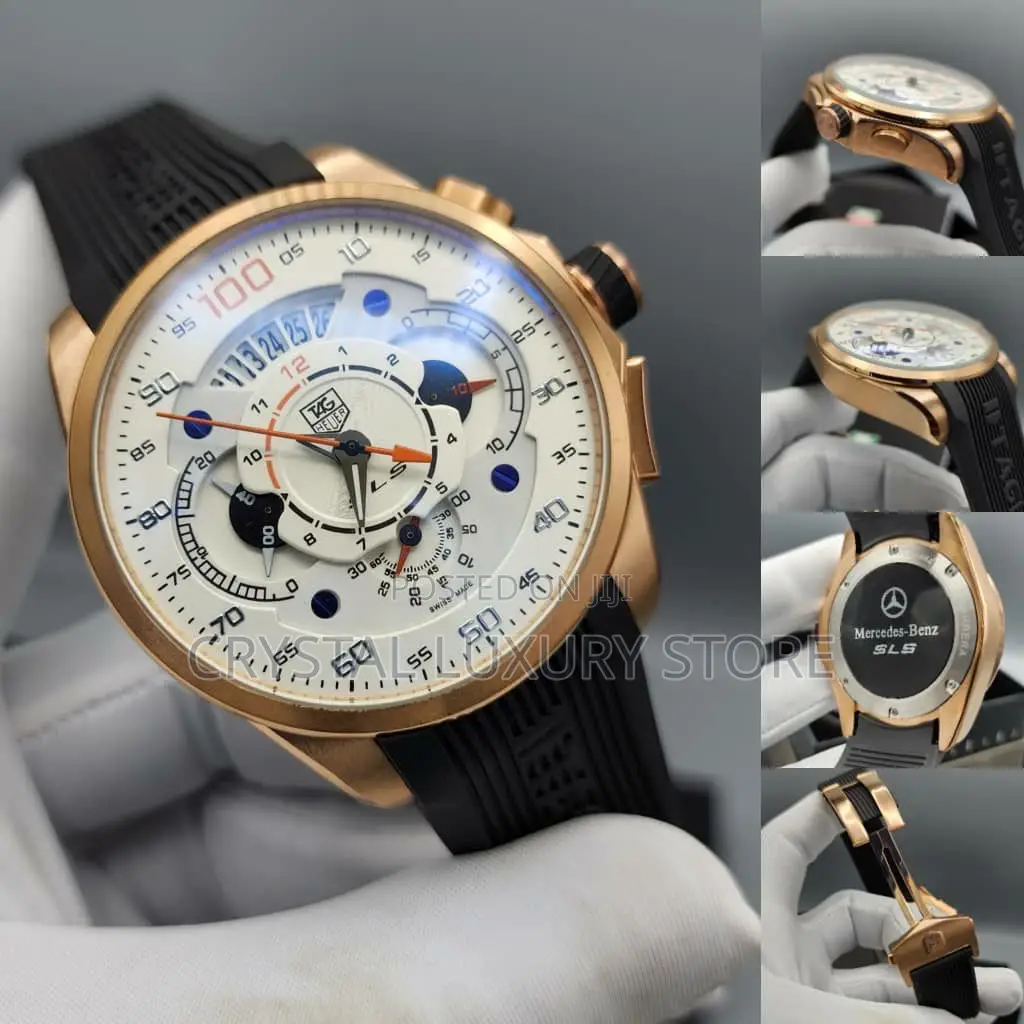 Tag Heuer Quality Luxury Men Rubber Strap Wristwatch