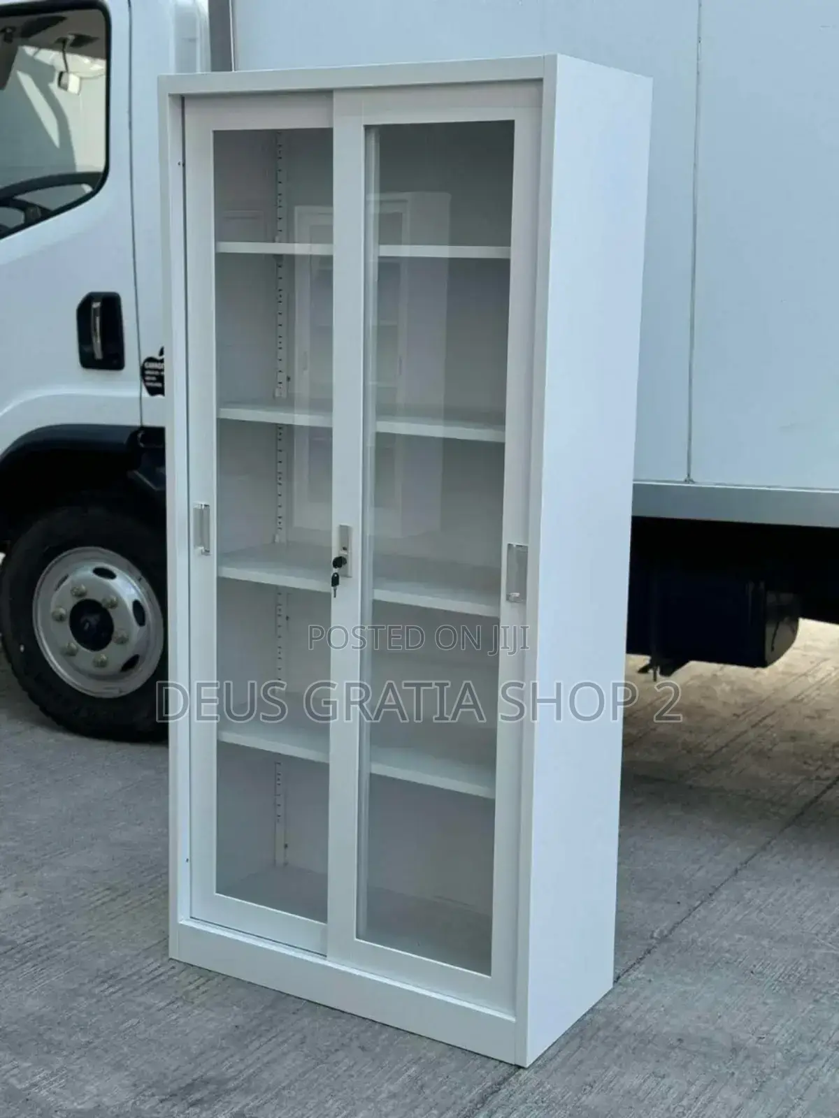 Full Height Bookshelf With Glass