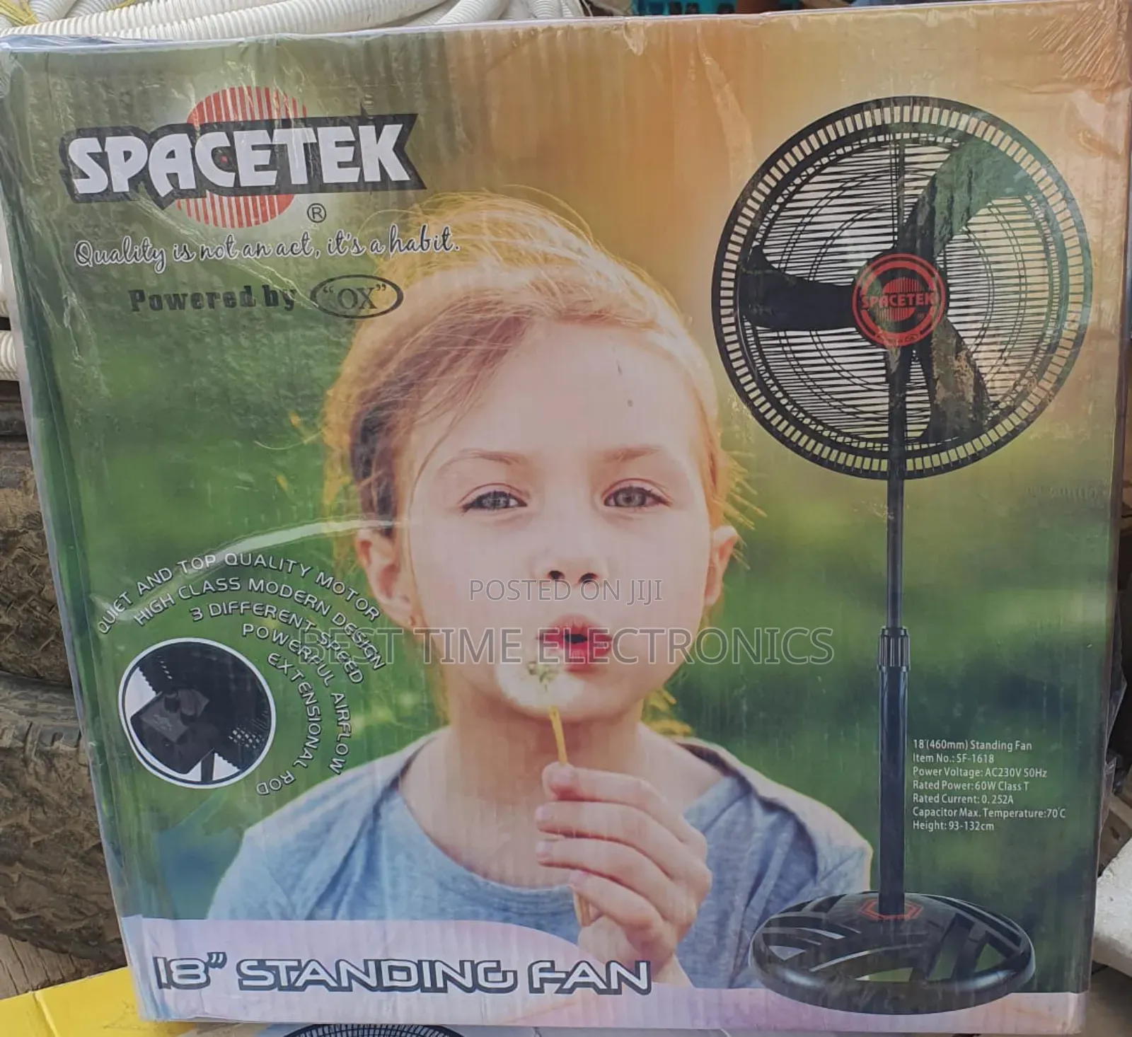 18" Spacetek Electrical Standing Fan