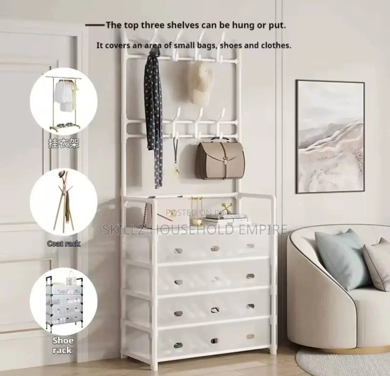 Dust Proof Shoe and Hat Hanger