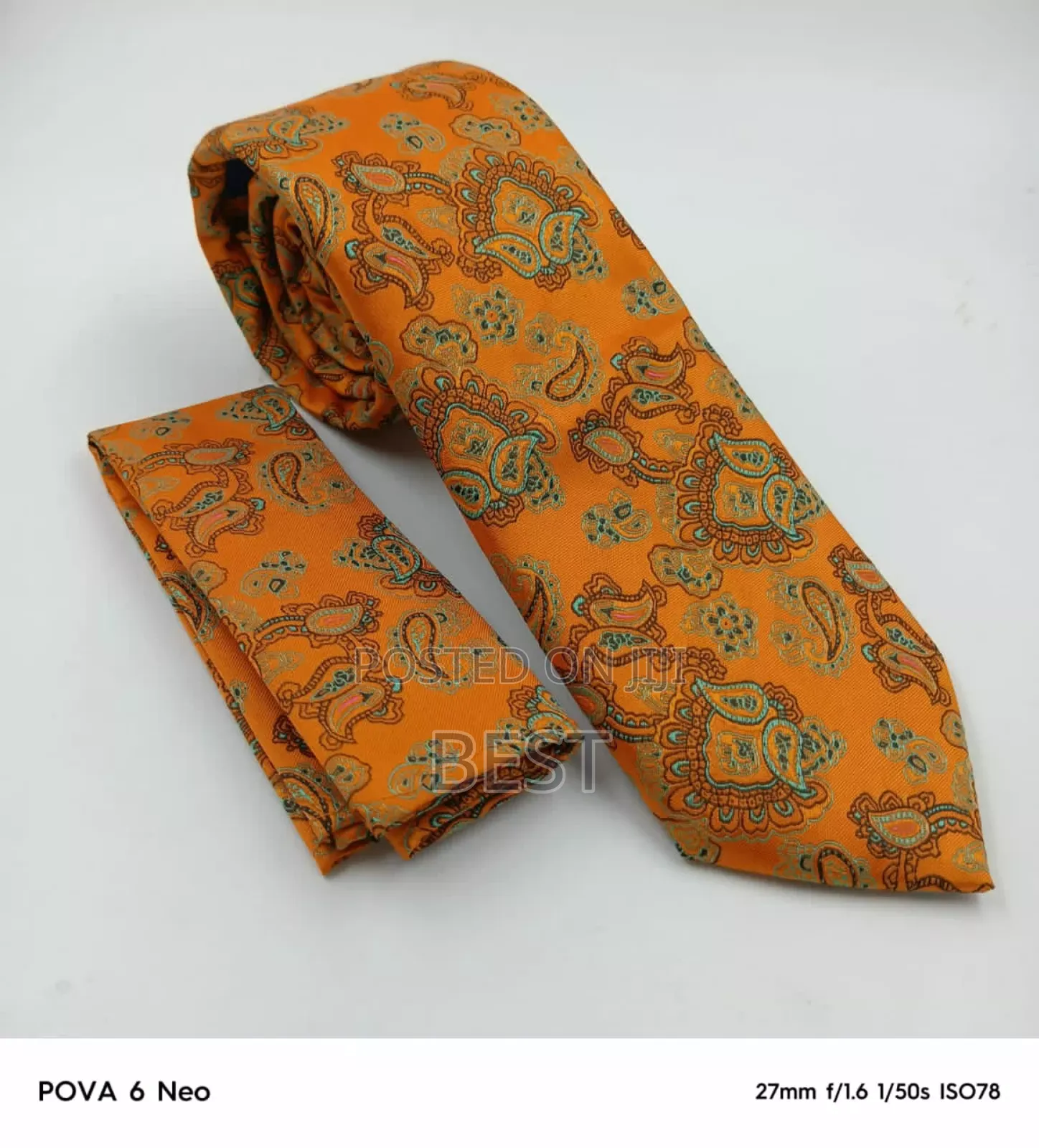 Vintage Design Quality Ties With Pocket Square