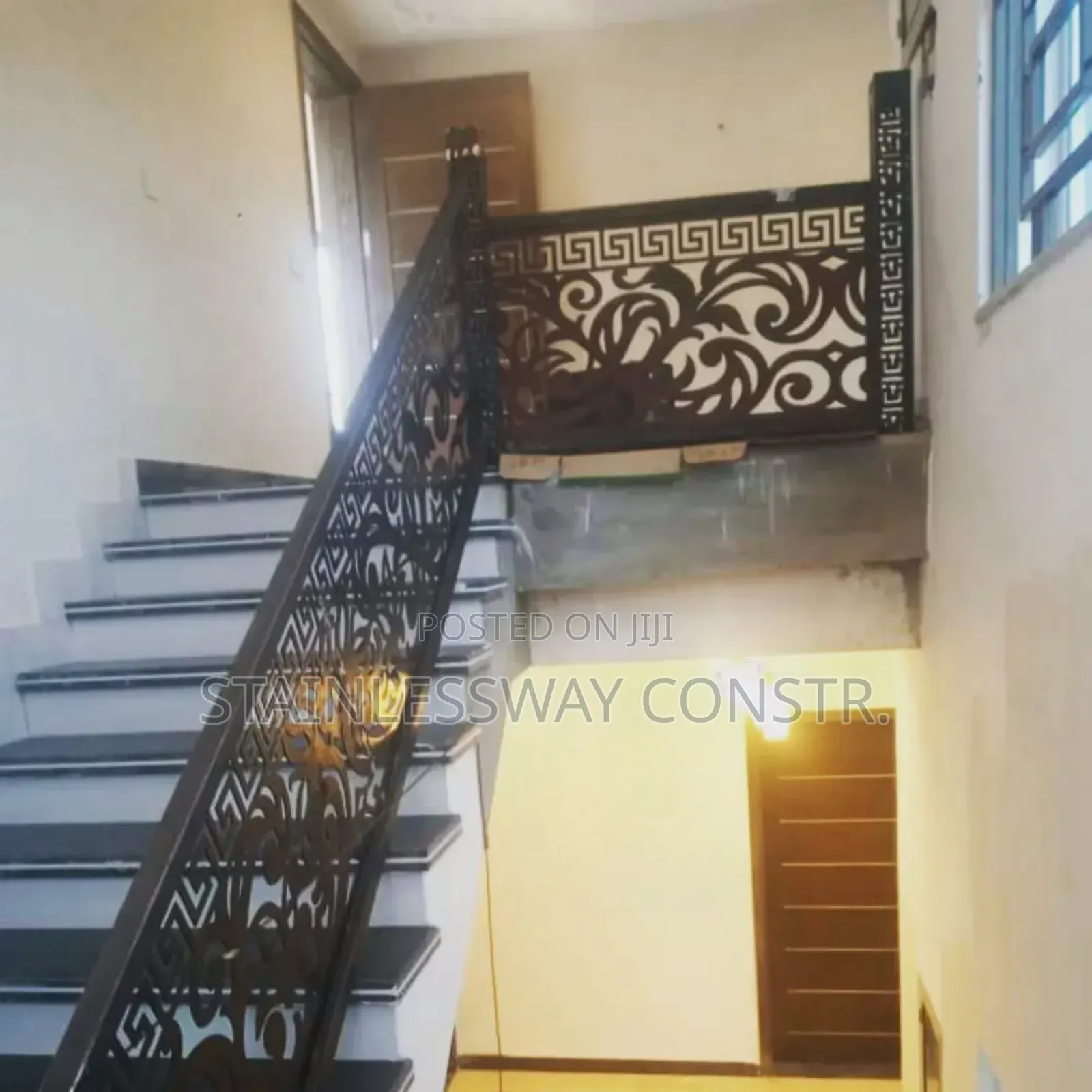 Lasercut Qrest Staircase Railing