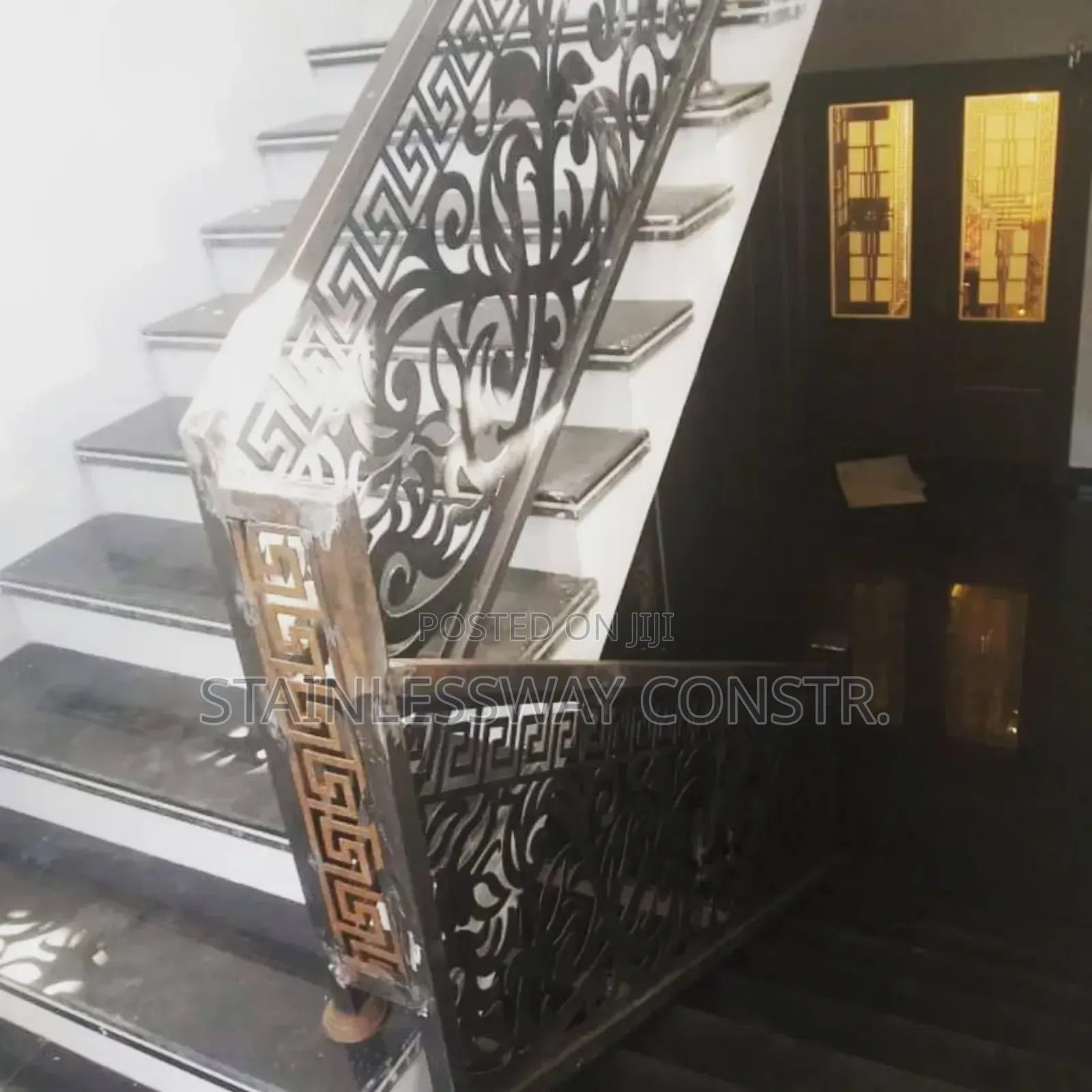 Lasercut Qrest Staircase Railing
