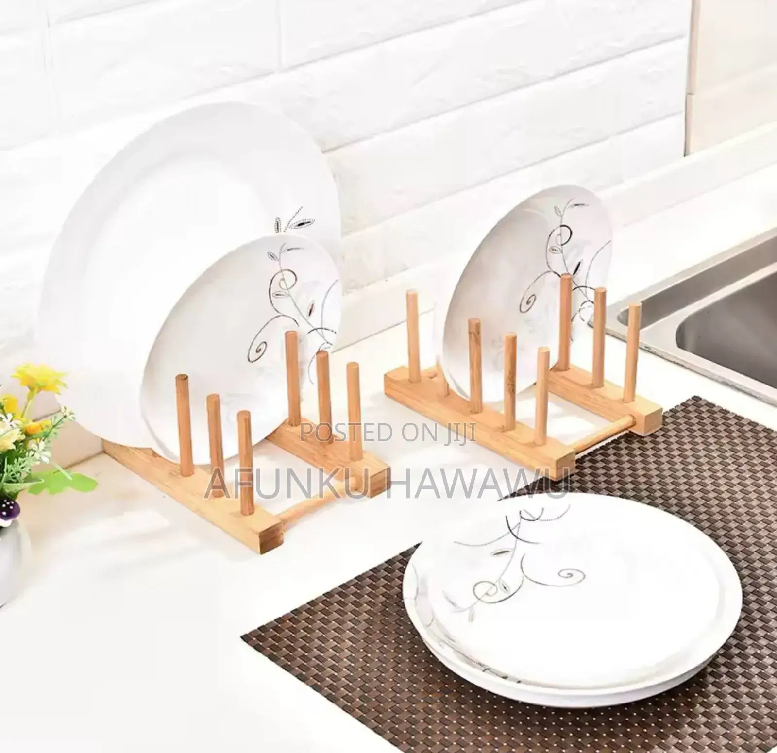 Wooden Plates Rack
