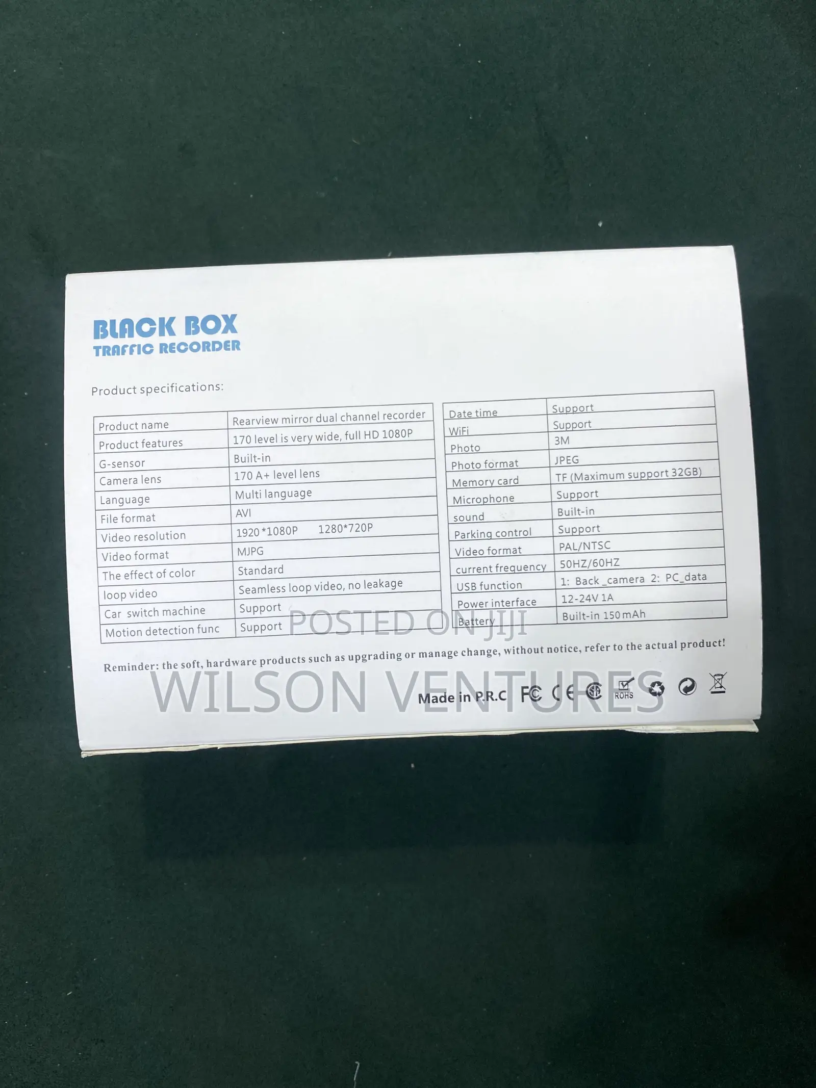 Black Box Traffic Recover Dashcam