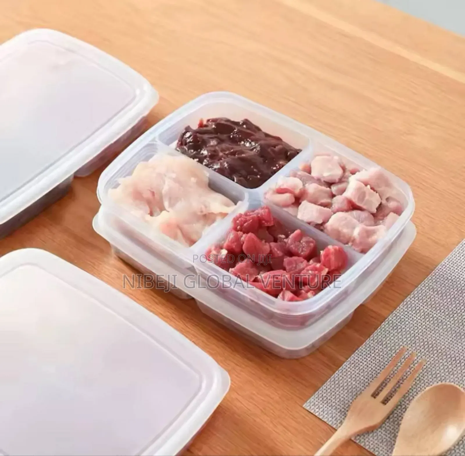 4 Grids Food Storage Box