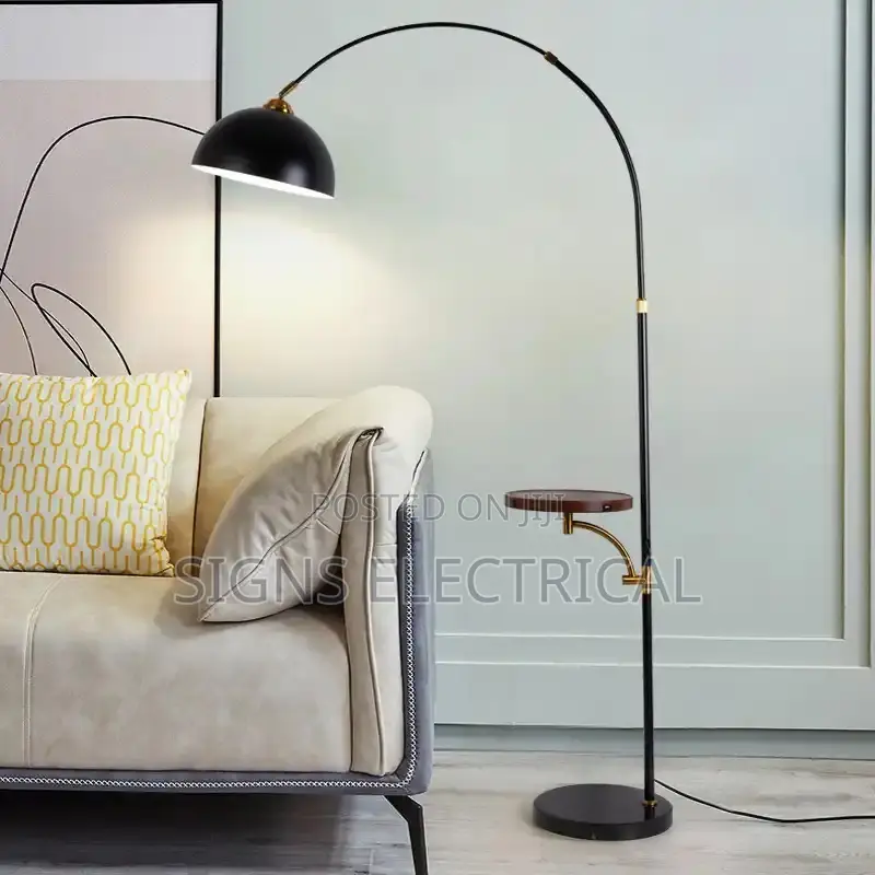 Modern Floor Lamp Nordic With Round Table Art