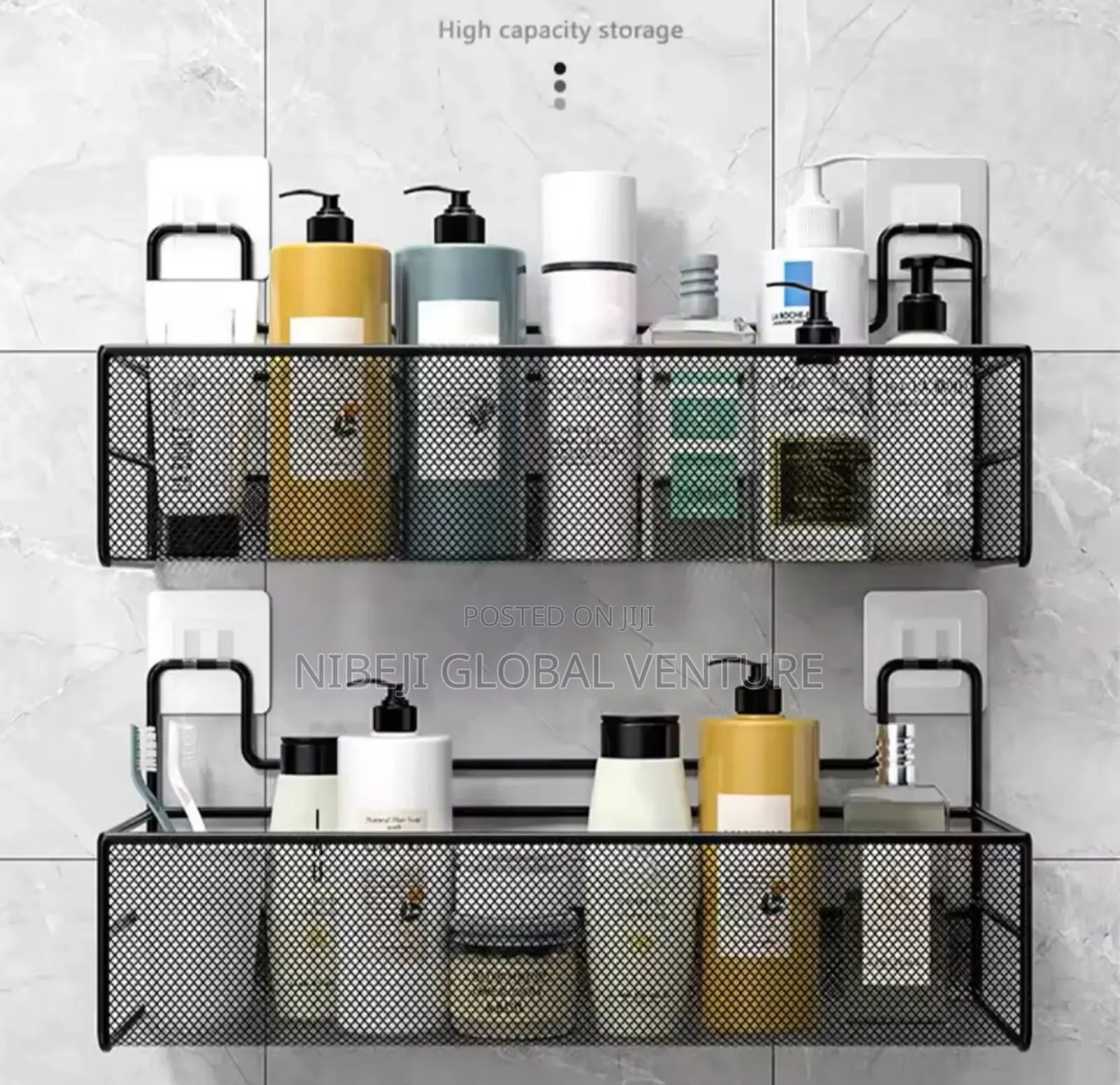 Wall-Mount Bathroom Shelf Shower Shampoo