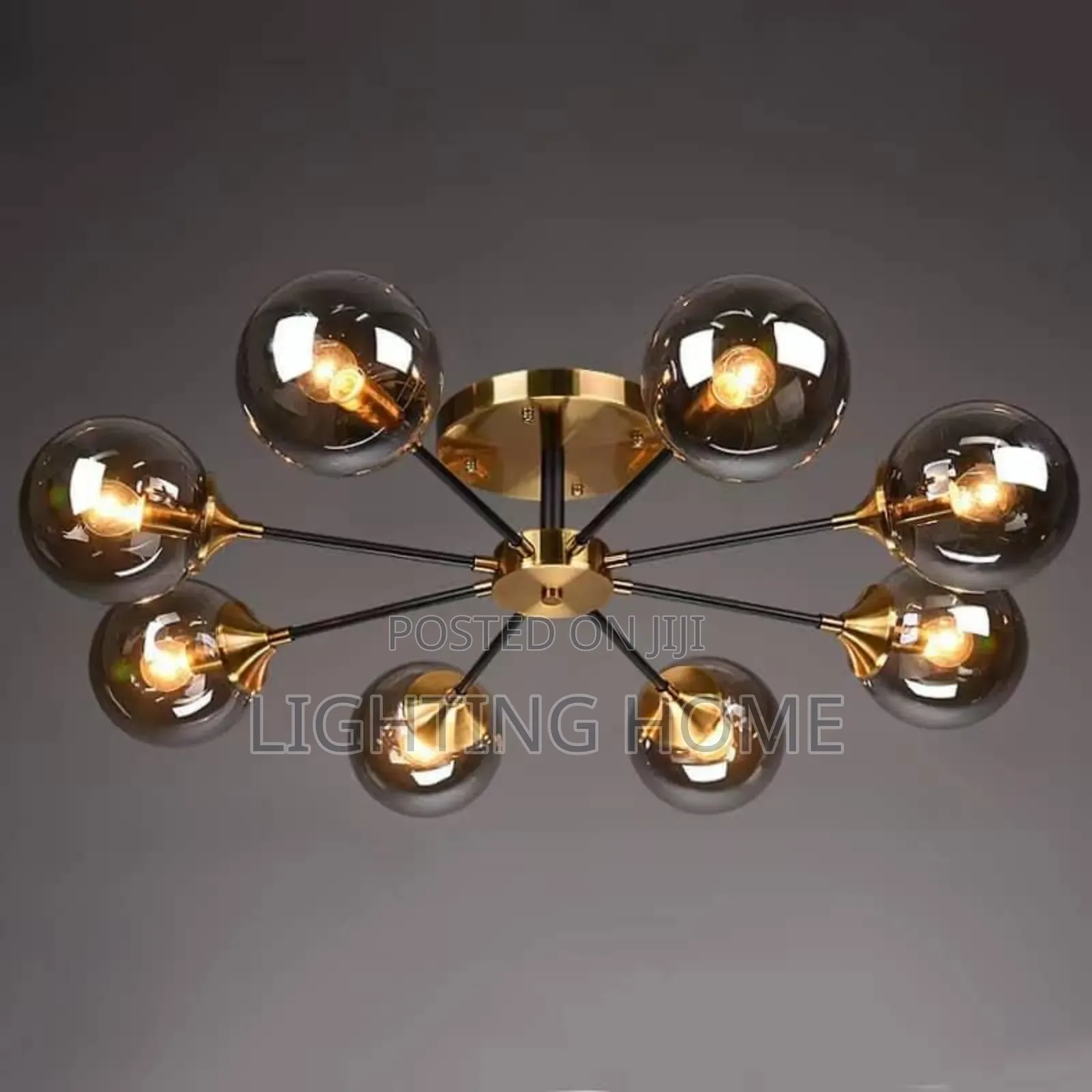 By 8 Glass Chandelier Light