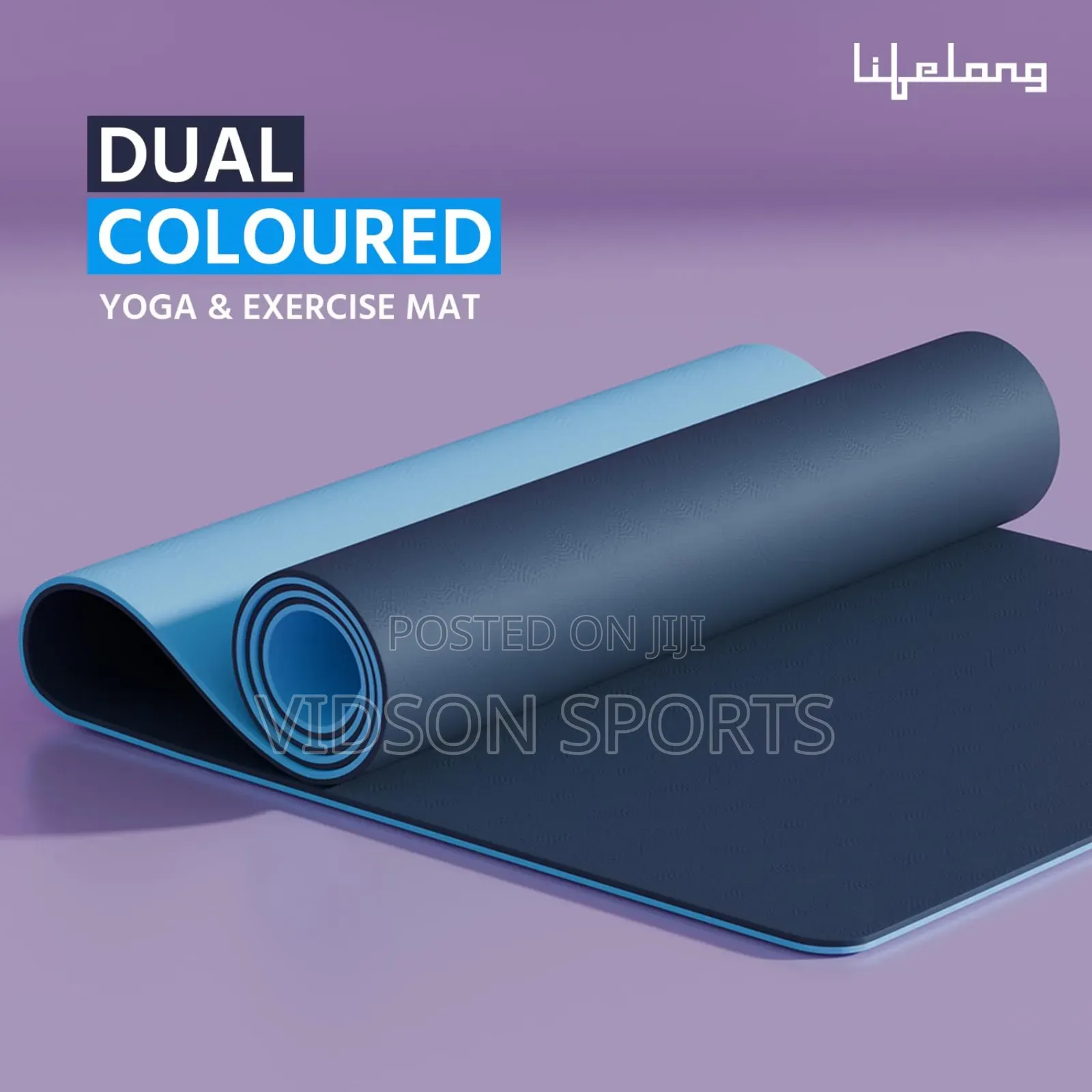 Dual- Color Yoga and Exercise Mat