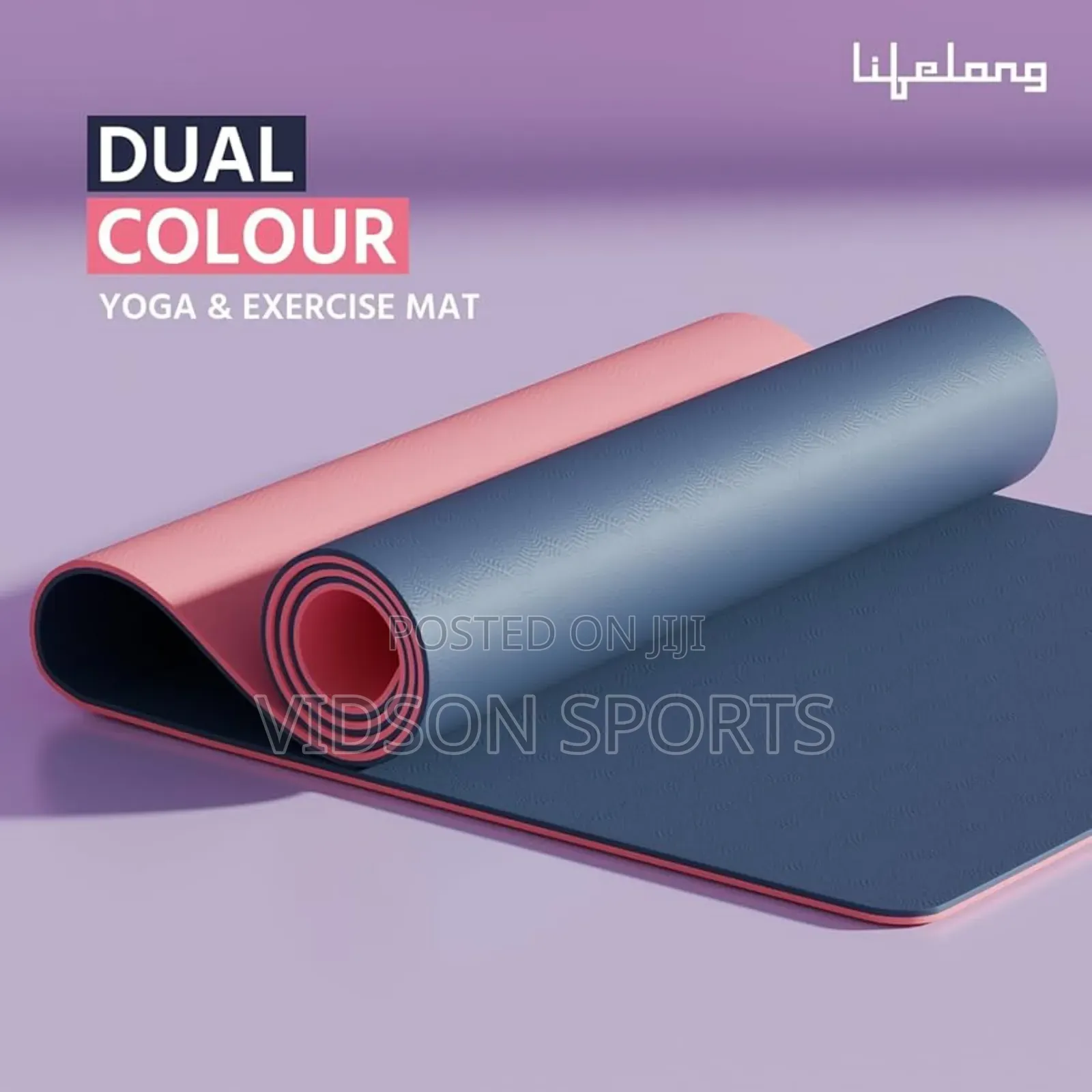 Dual- Color Yoga and Exercise Mat