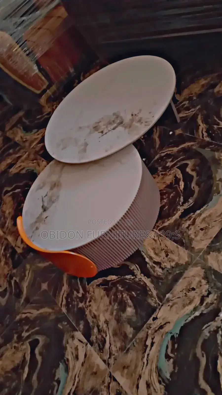 Portable Marble Top Center Table With Drawer