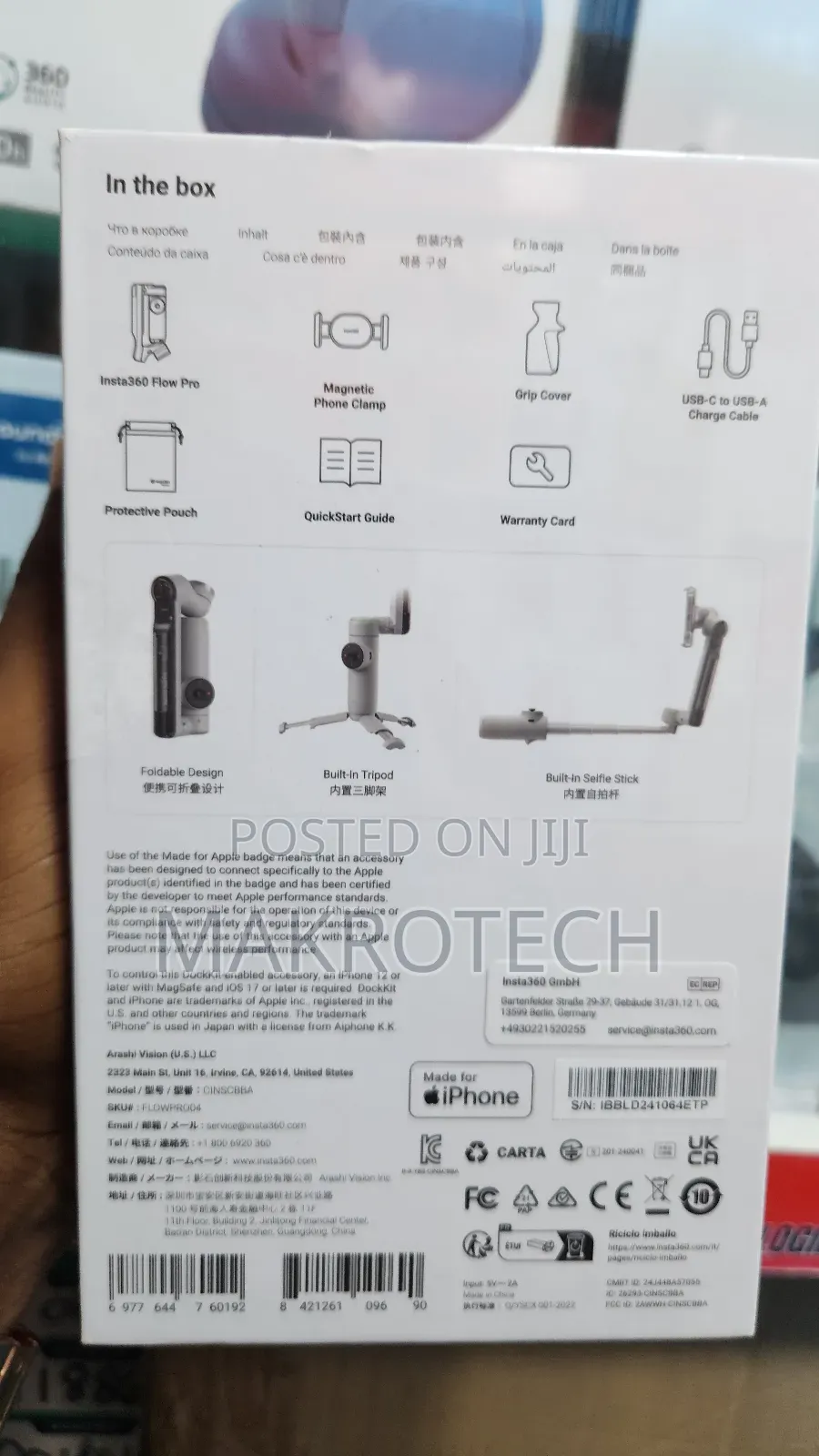 Insta360 Flow Pro - Ai-Powered Gimbal Stabilizer for Mobiles
