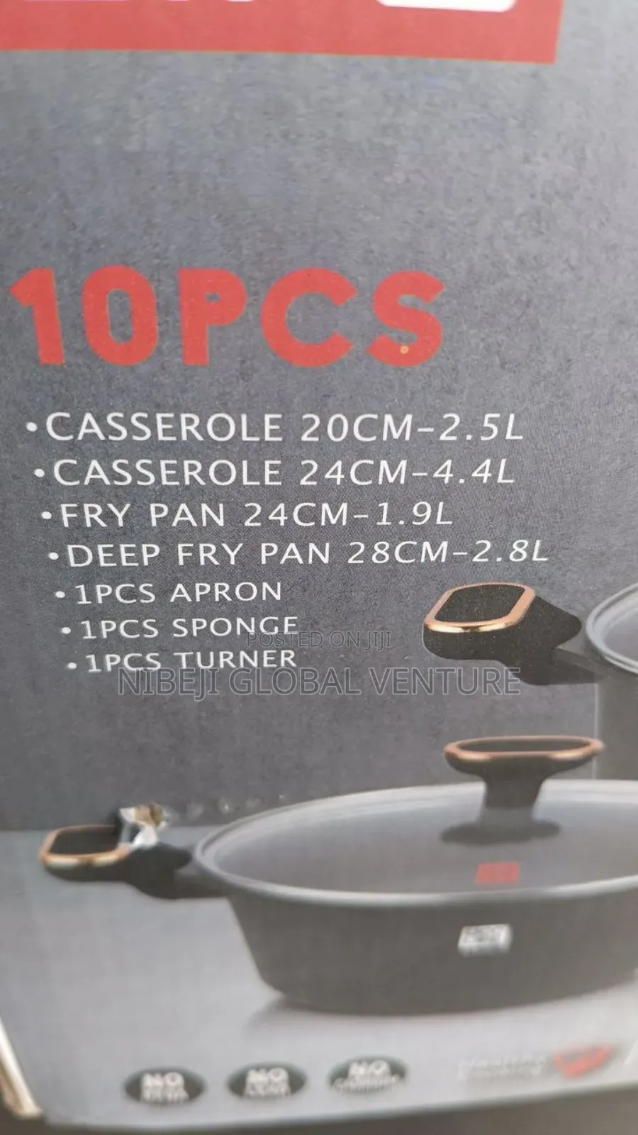 10 PCS Ucc Life Grainite Coasting Cookware Set