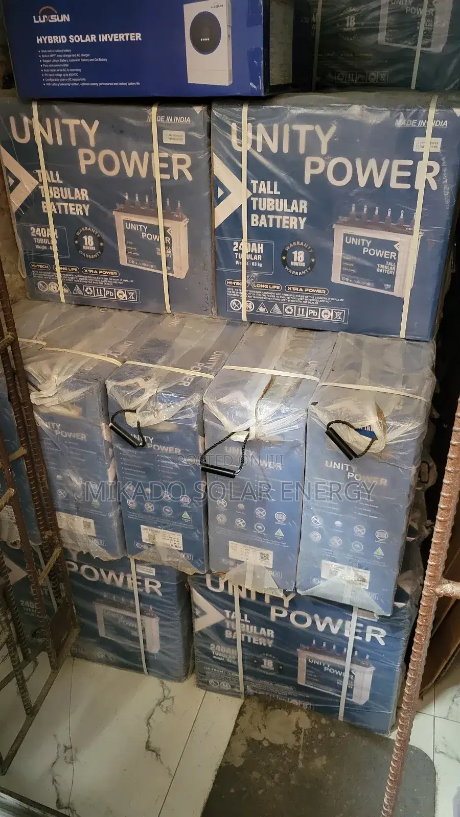 240ah Unity Power Standard Quality Tall Tubular Battery